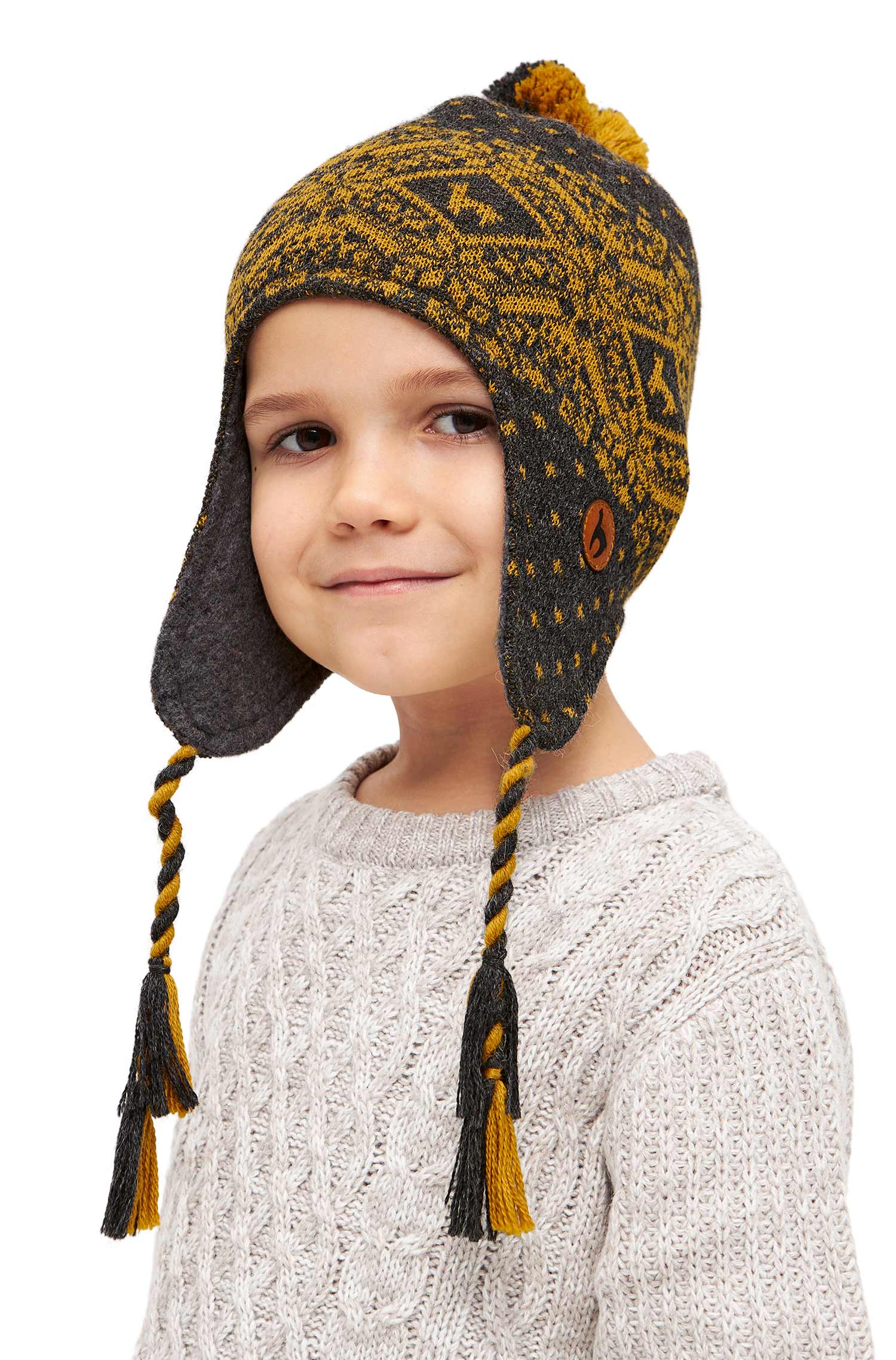 Alpaka Mütze ANDEN ROCA (für Kinder) aus 100% Alpaka-grau