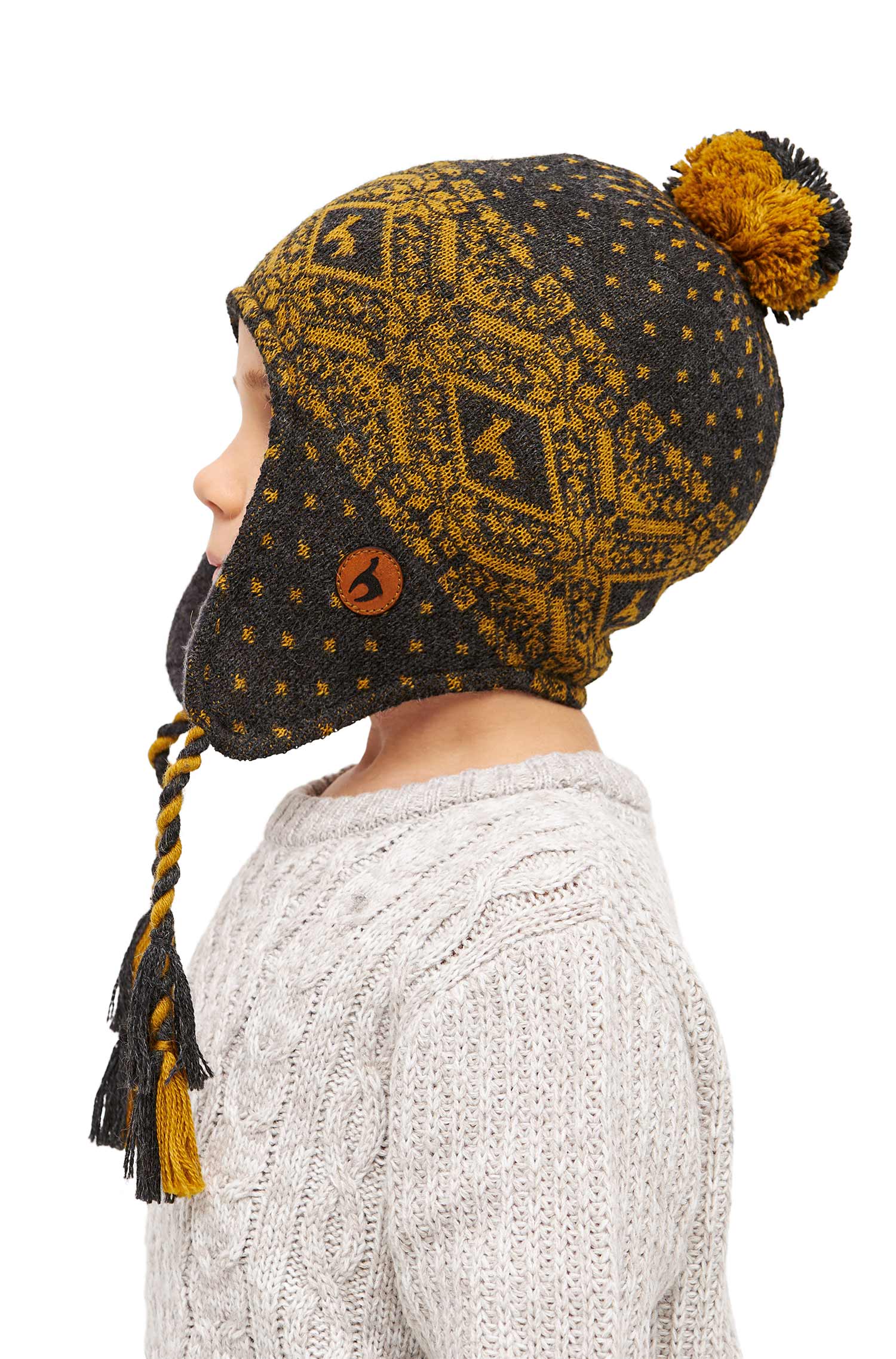 Alpaka Mütze ANDEN ROCA (für Kinder) aus 100% Alpaka-grau