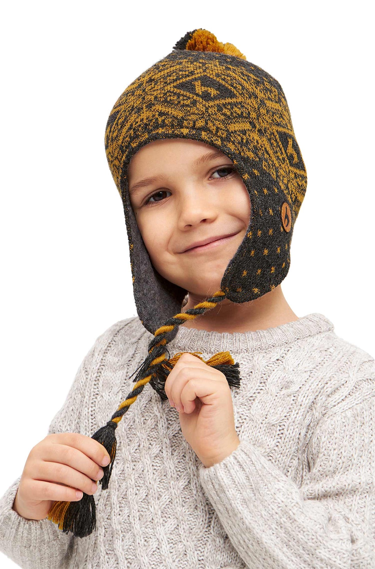 Alpaka Mütze ANDEN ROCA (für Kinder) aus 100% Alpaka-grau