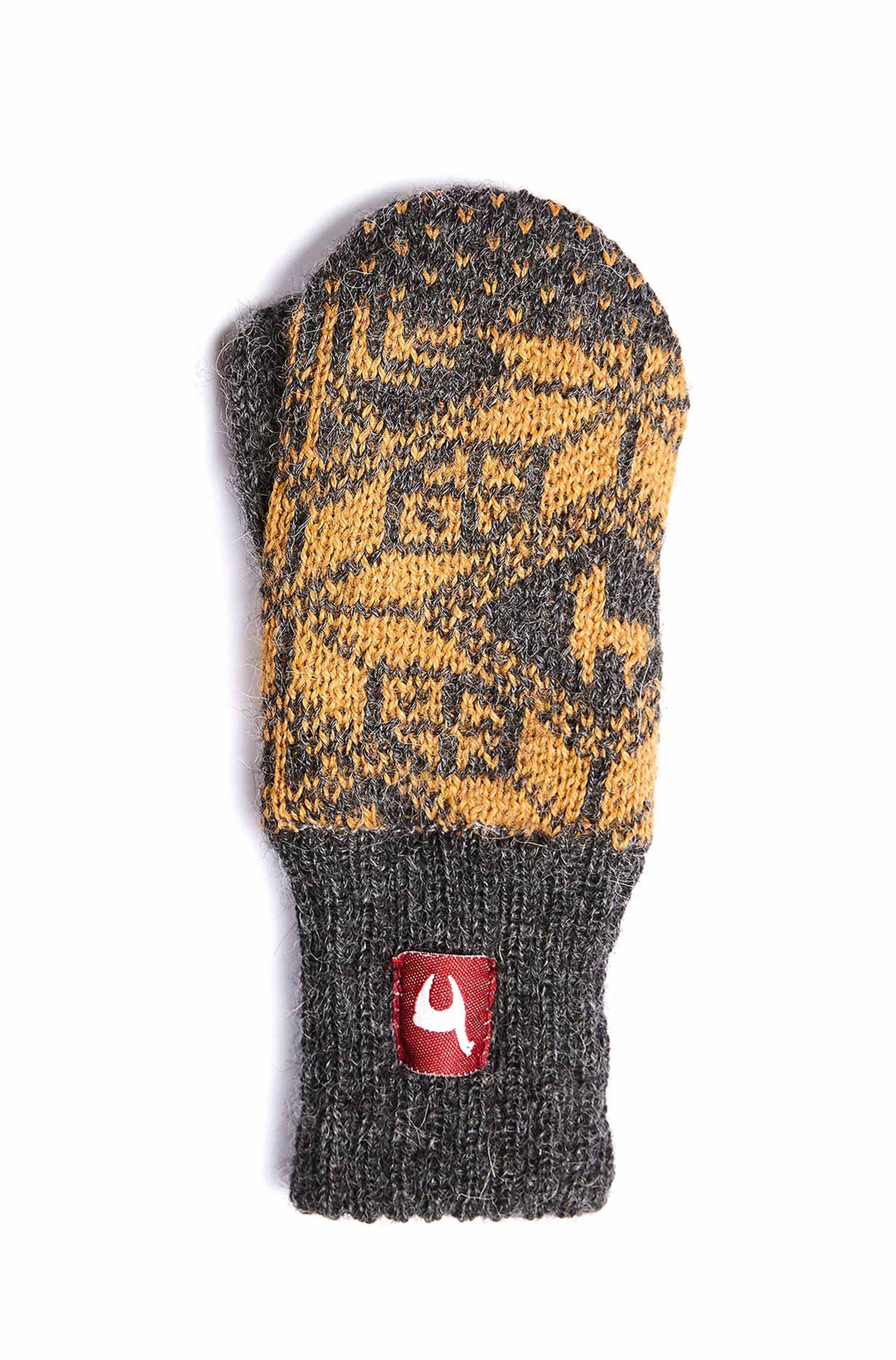 Alpaka Fäustlinge ANDEN ROCA aus 100% Alpaka Superfine-grau