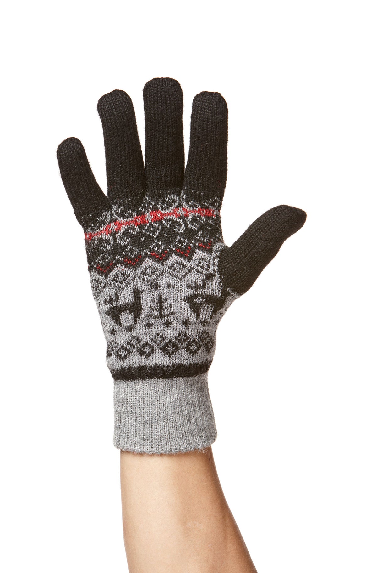 Alpaka Handschuhe ANDEN VIENTOS-grau