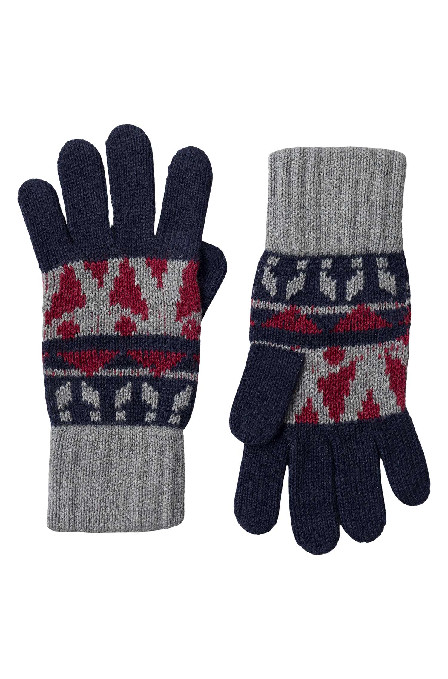 Alpaka Fingerhandschue ELI (Kinder 4-12 Jahre)-grau