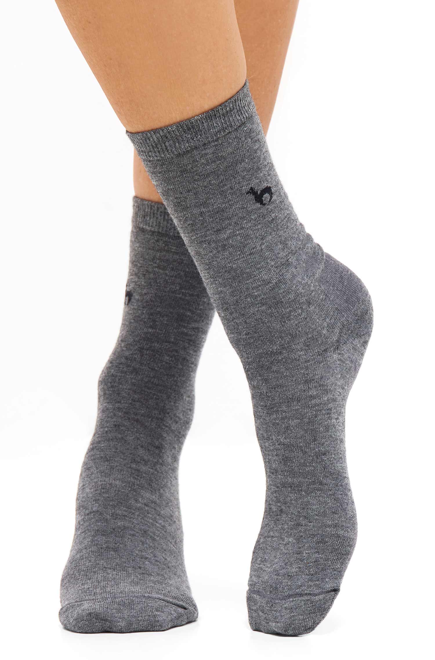 Alpaka Socken BUSINESS PREMIUM 6er Pack aus 70% Alpaka & 20% Baumwolle-grau