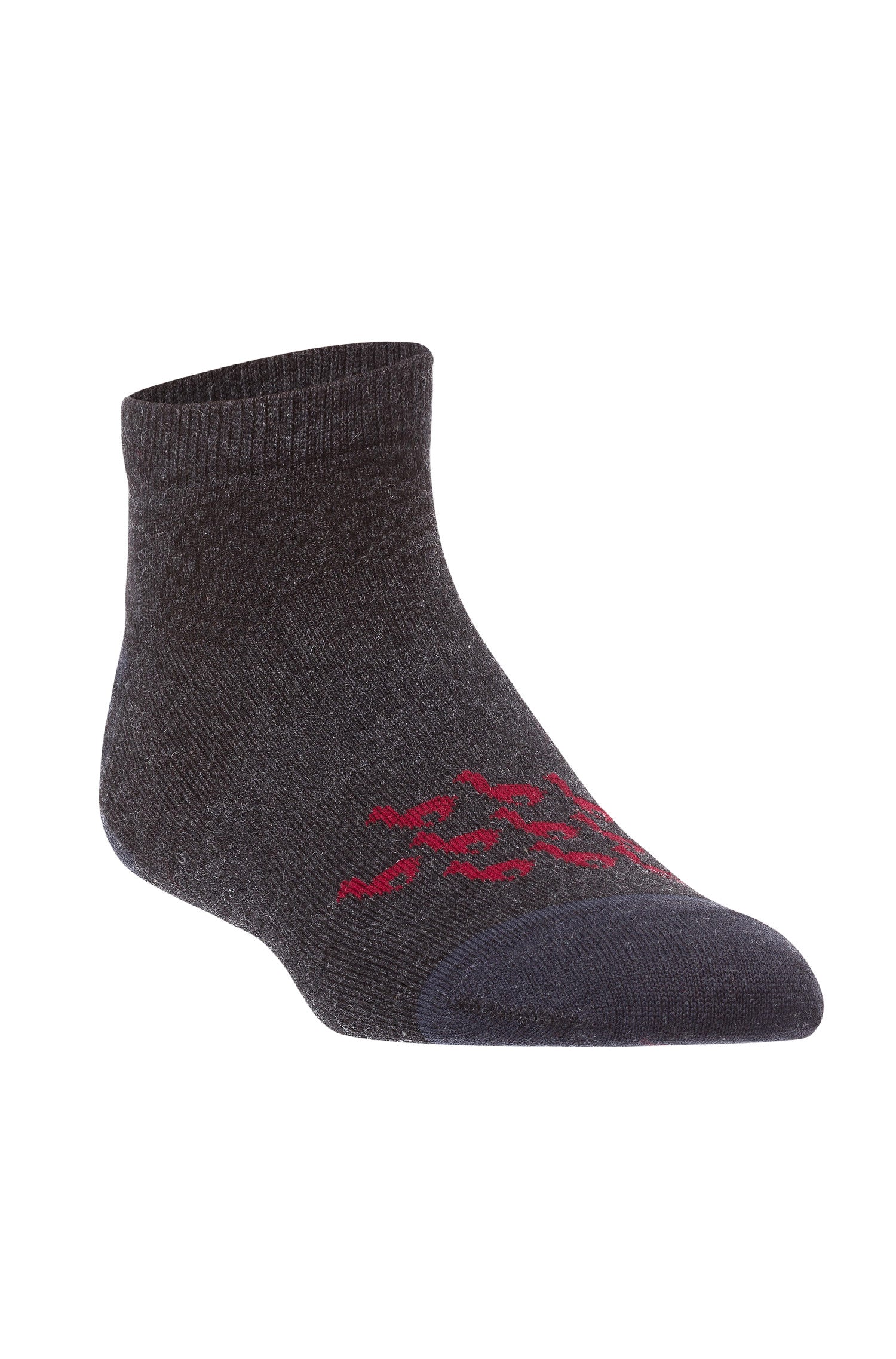 Alpaka SNEAKER-SOCKEN aus 70% Baby Alpaka & 25% Pima Baumwolle-anthrazit