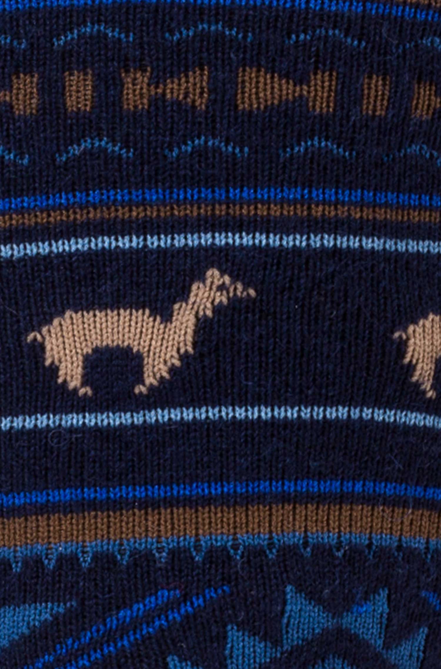 Alpaka Socken JACQUARD 6er Pack aus 70% Baby Alpaka und 25% Pima Baumwolle-marine/royal