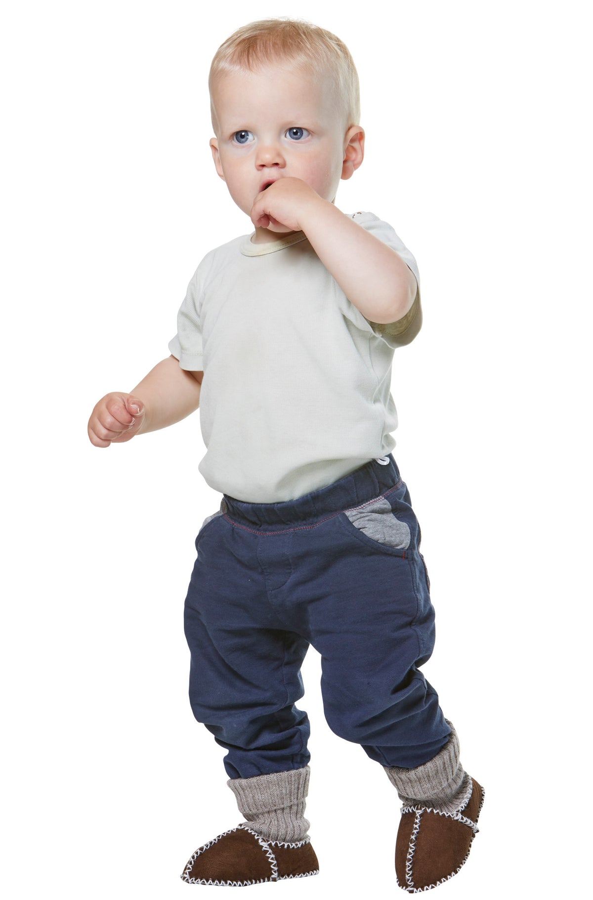 Alpaka Babyschühchen FELL-dunkelbraun