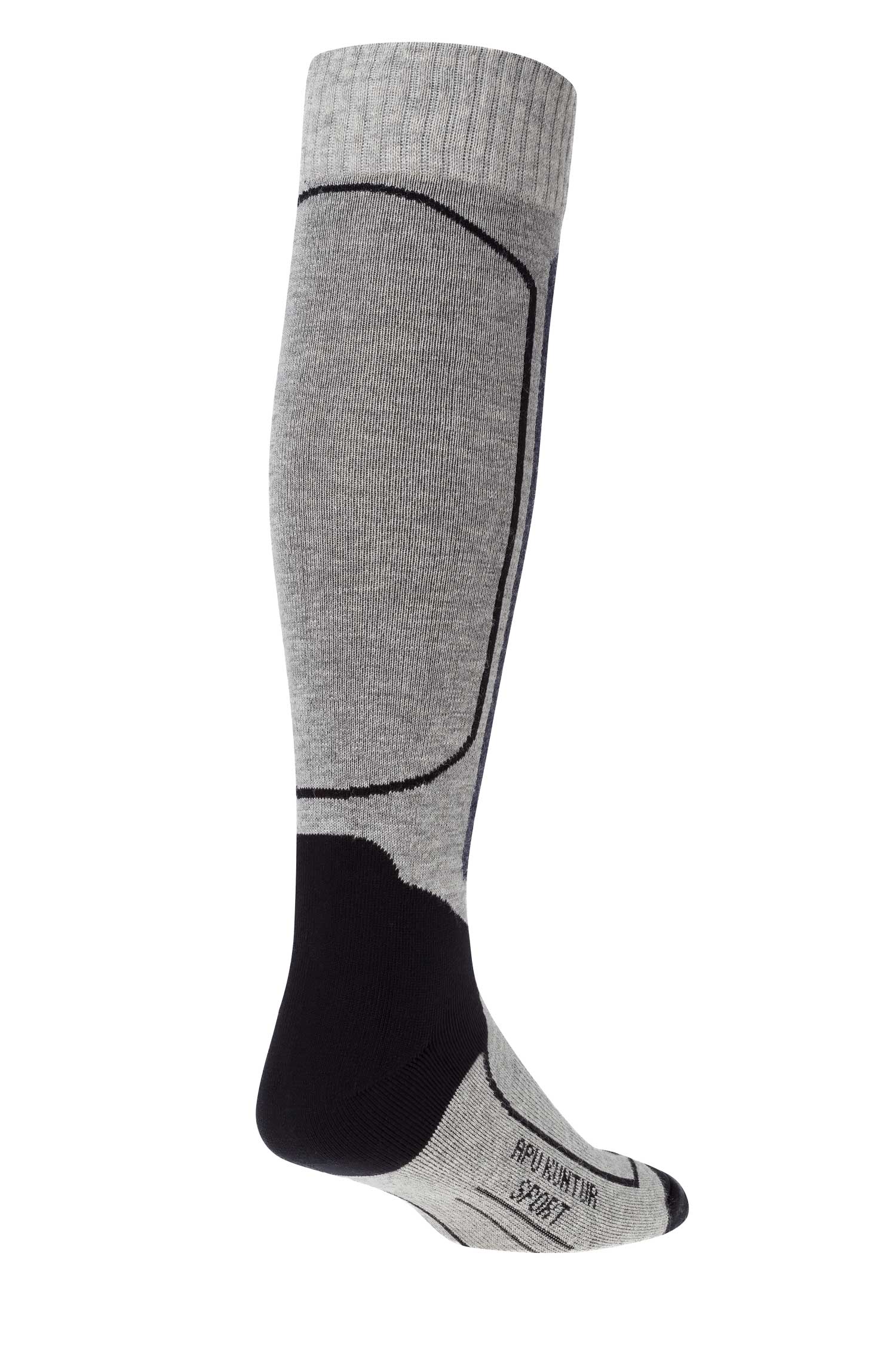 Alpaka Premium SKI- & SPORTSOCKEN aus Alpaka-Baumwoll-Mix-grau