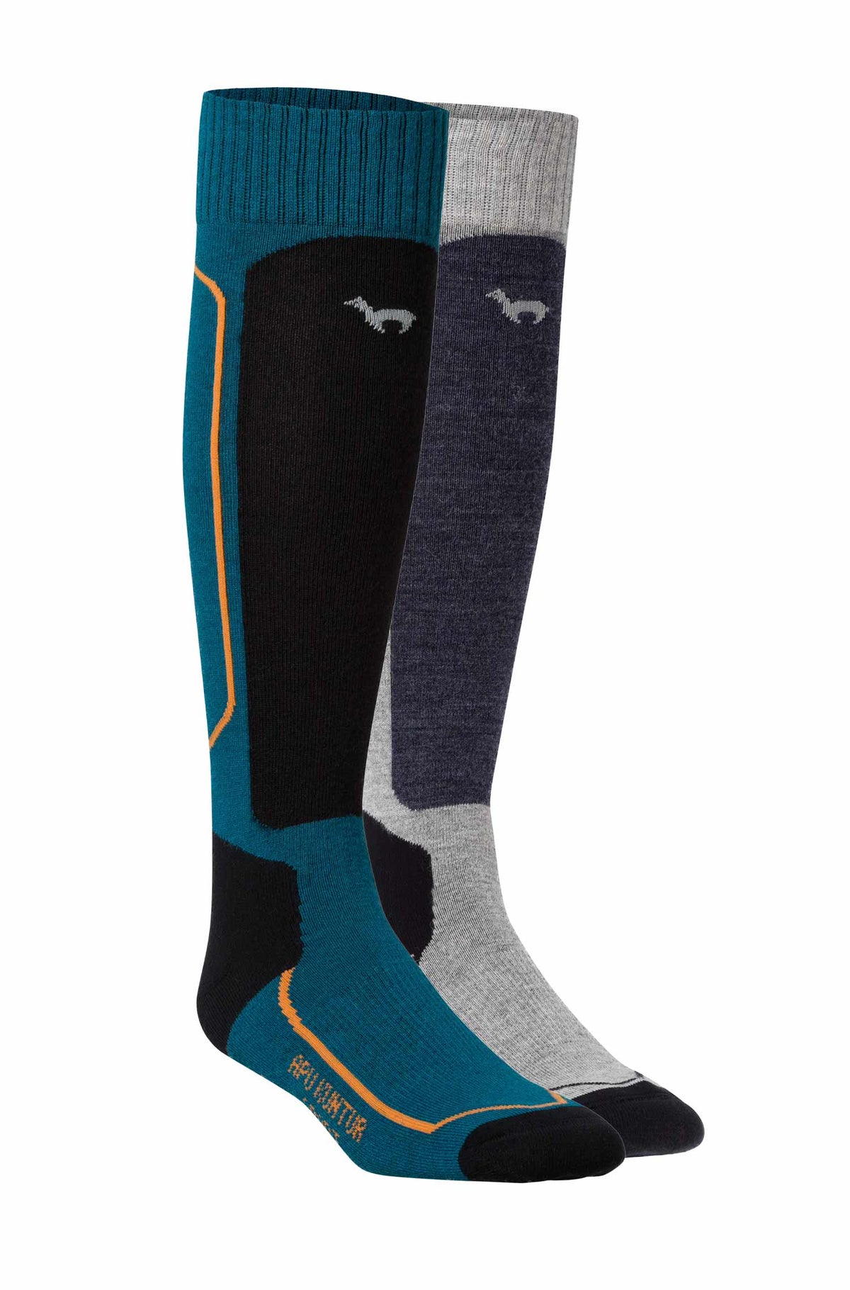 Alpaka Premium SKI- & SPORTSOCKEN aus Alpaka-Baumwoll-Mix-petrol