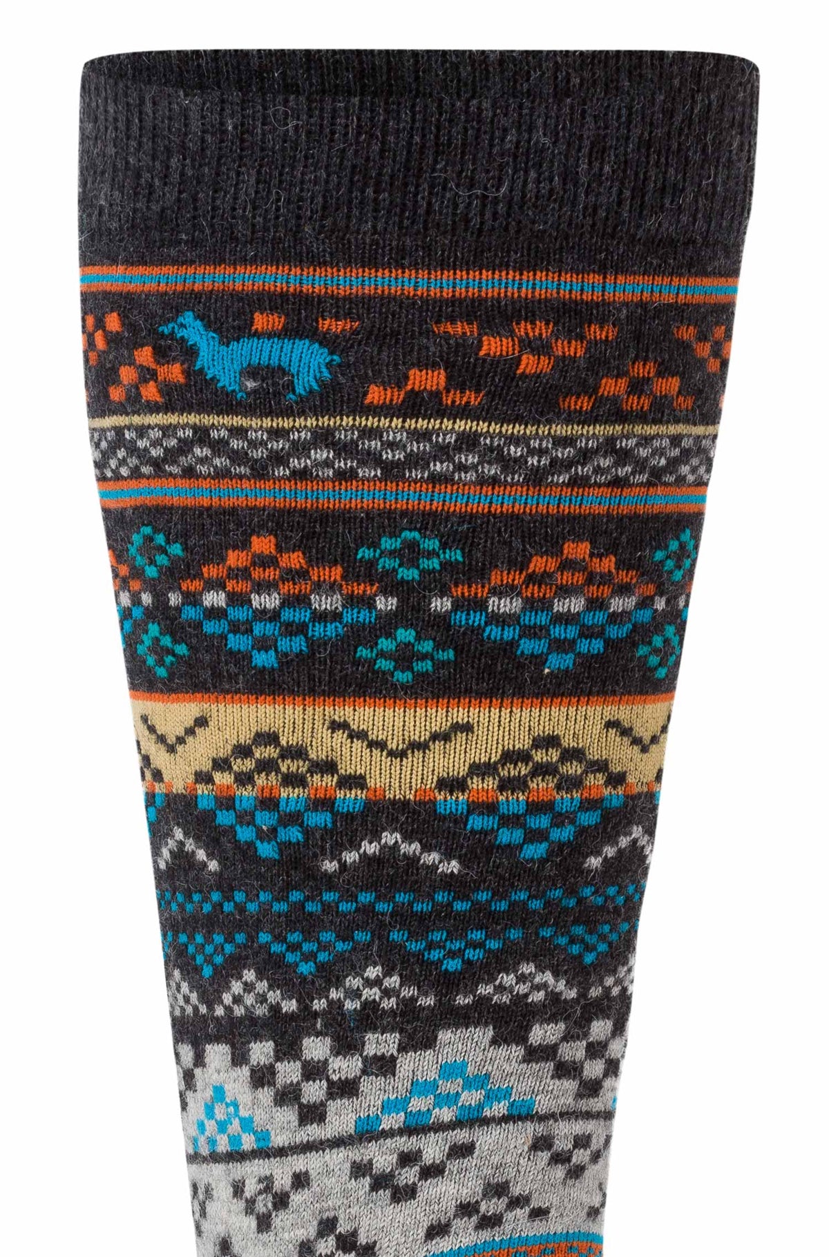 Alpaka Socken INKA aus 70% Baby Alpaka & 25% Pima Baumwolle-blau/apricot
