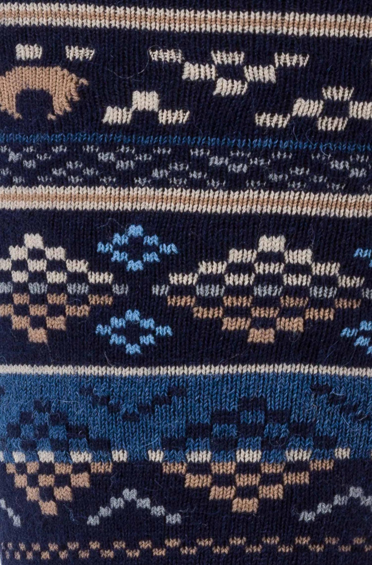 Alpaka Socken INKA aus 70% Baby Alpaka & 25% Pima Baumwolle-blau/sand