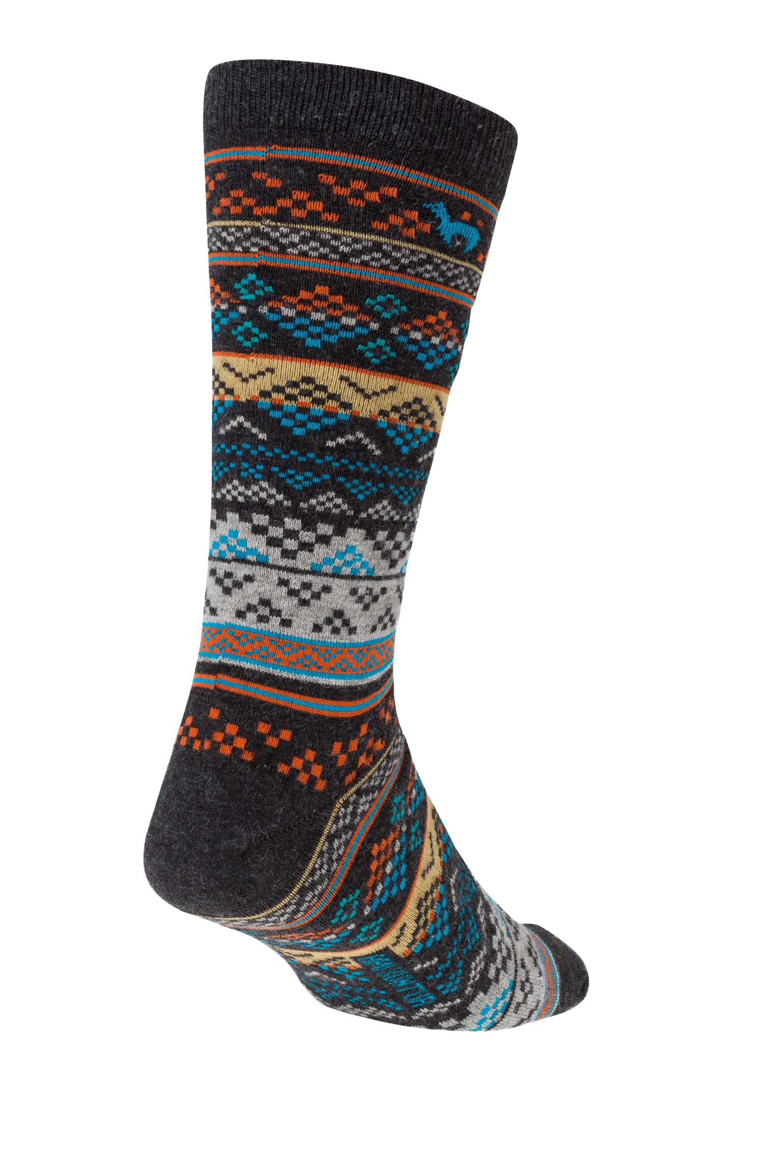 Alpaka Socken INKA 6er Pack aus 70% Baby Alpaka & 25% Pima Baumwolle-blau/apricot