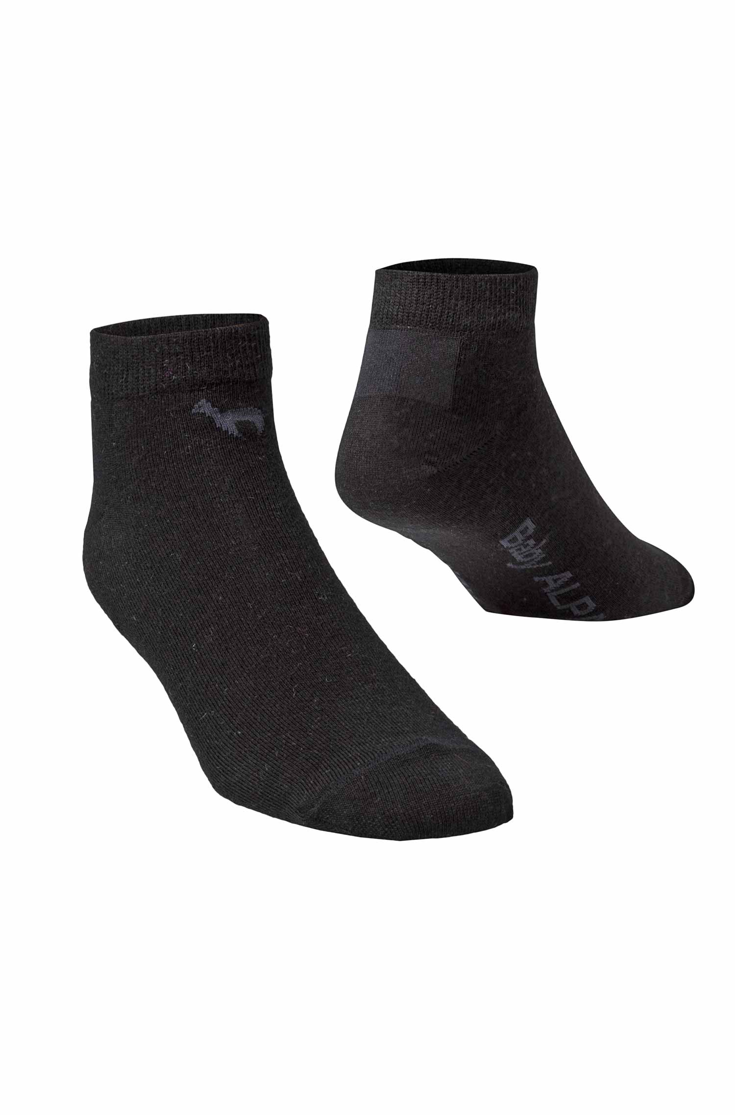 6er-Pack Premium SNEAKER SOCKE UNI in Naturfaser Qualität-schwarz
