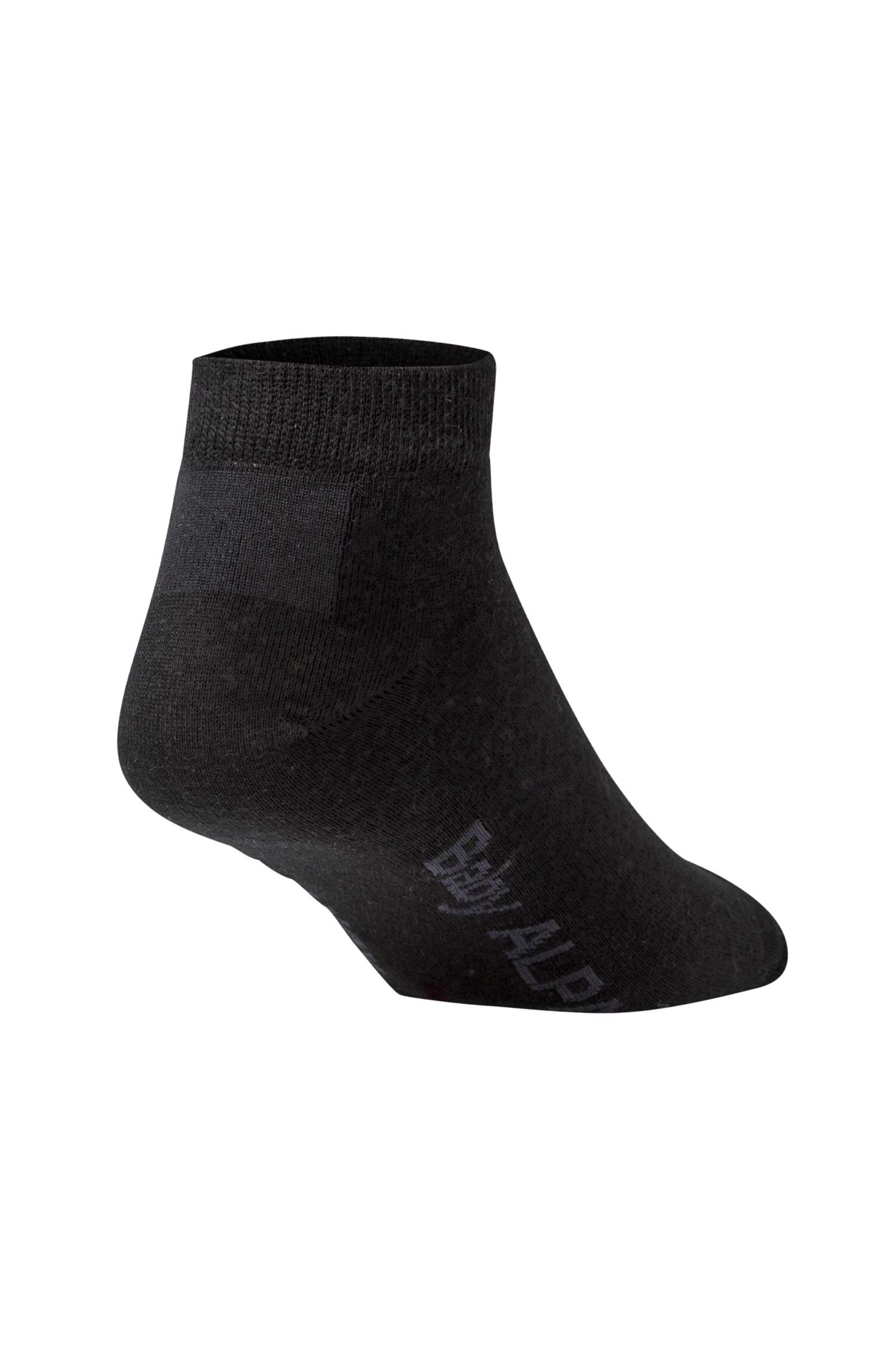 6er-Pack Premium SNEAKER SOCKE UNI in Naturfaser Qualität-schwarz