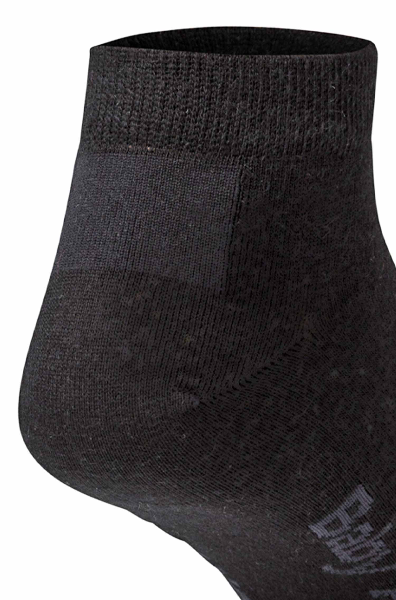 6er-Pack Premium SNEAKER SOCKE UNI in Naturfaser Qualität-schwarz