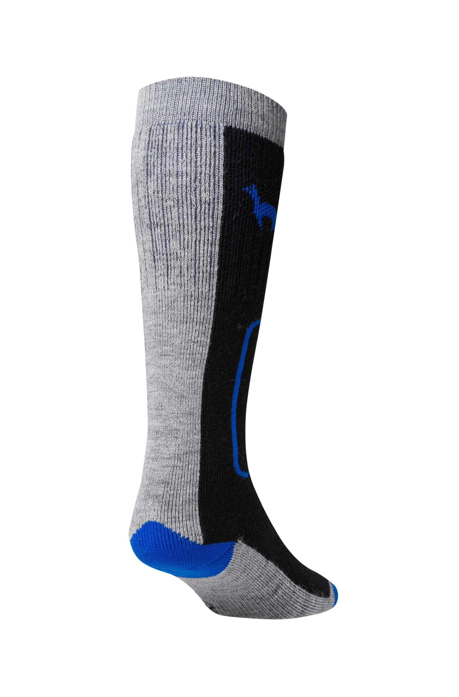 Alpaka KINDER SKI SOCKEN aus Alpaka Woll-Mix-schwarz/grau
