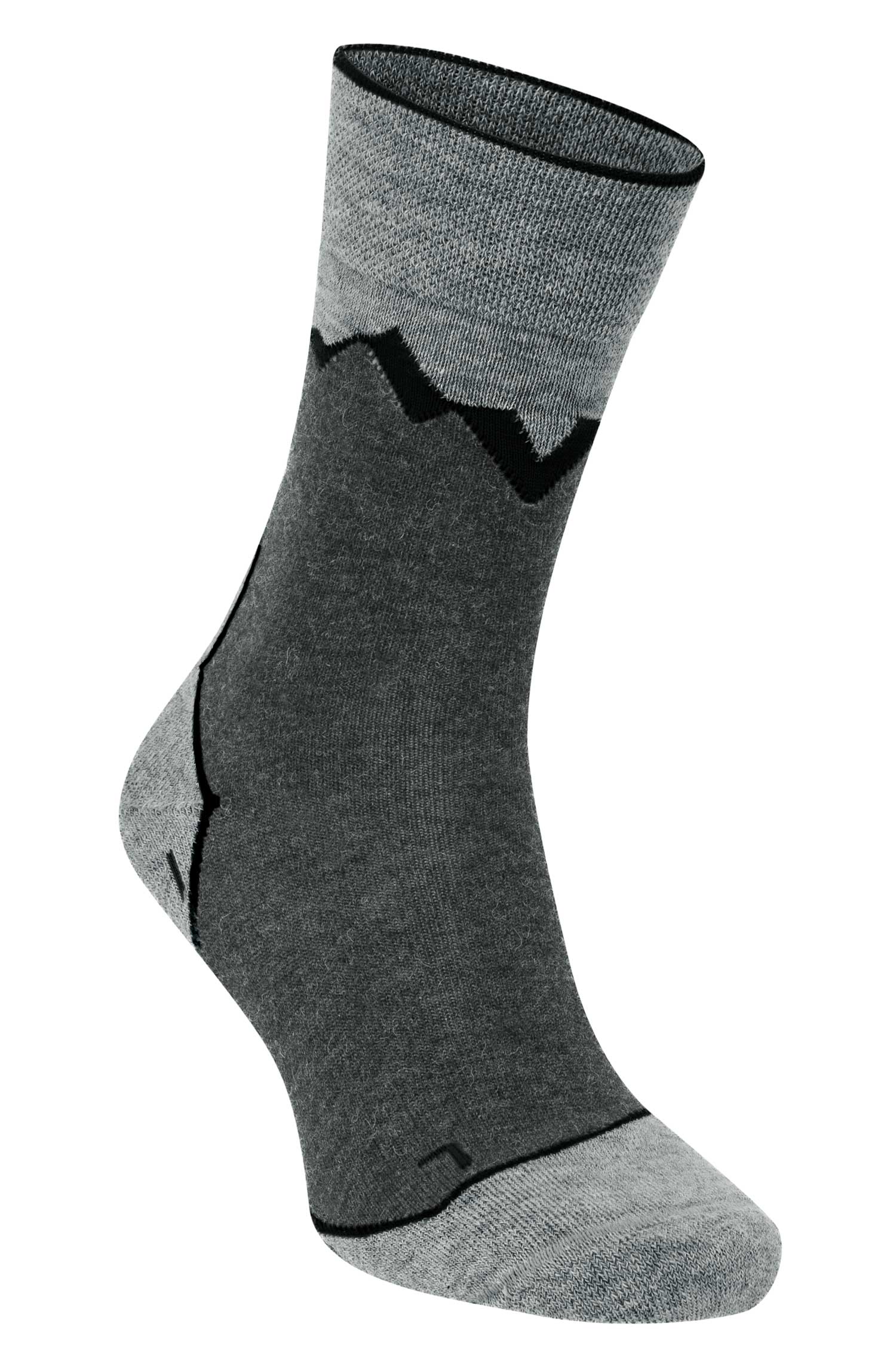 Premium Alpaka WANDERSOCKEN-anthrazit/grau