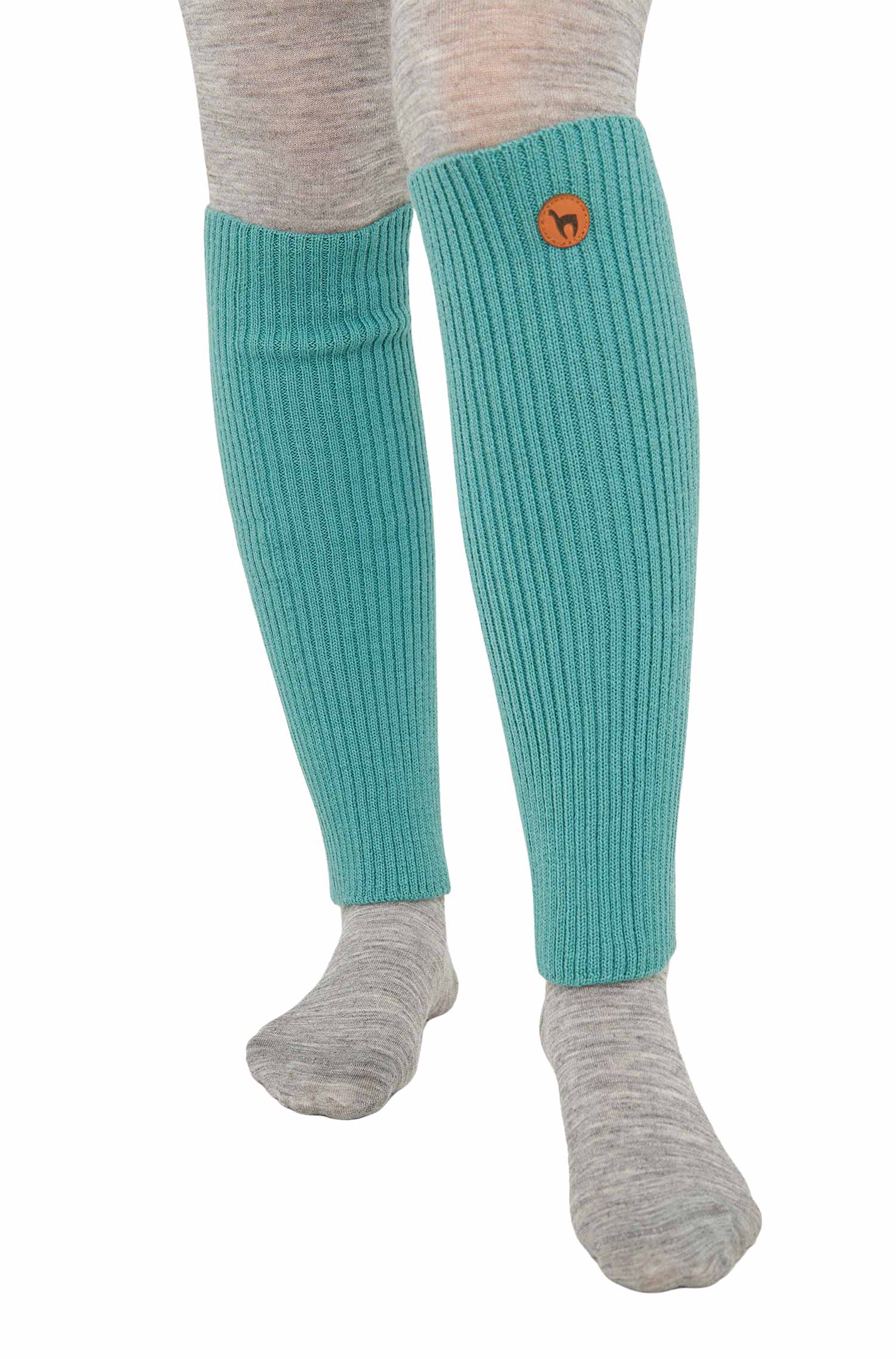 Alpaka Beinstulpen RIPP kurz aus 100% Baby Alpaka-mint
