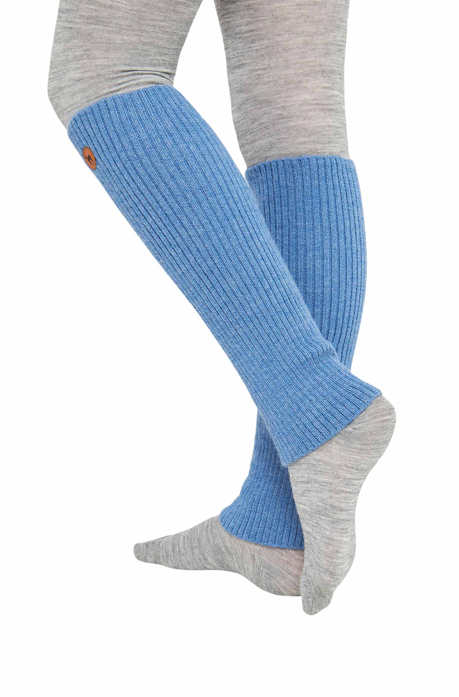 Alpaka Beinstulpen RIPP kurz aus 100% Baby Alpaka-sky blue