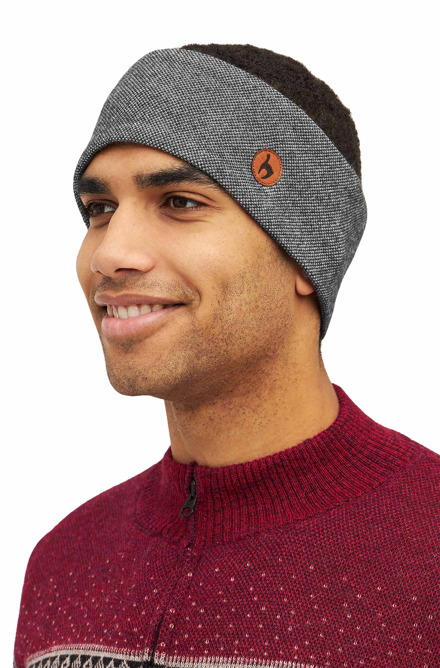 Alpaka Stirnband ALPACA SPORT Stirnband aus 50% Baby Alpaka und 45% Wolle-anthrazit