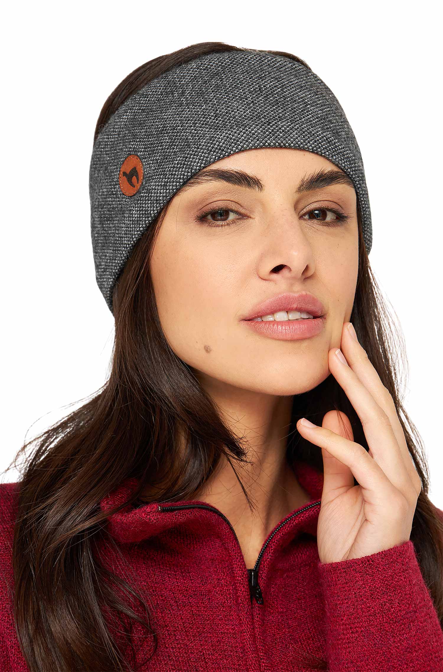 Alpaka Stirnband ALPACA SPORT Stirnband aus 50% Baby Alpaka und 45% Wolle-anthrazit