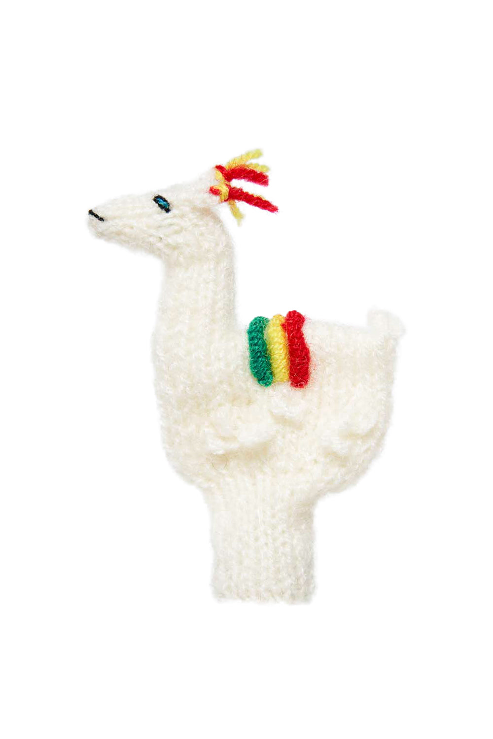 Lama Fingerpuppe-weiss