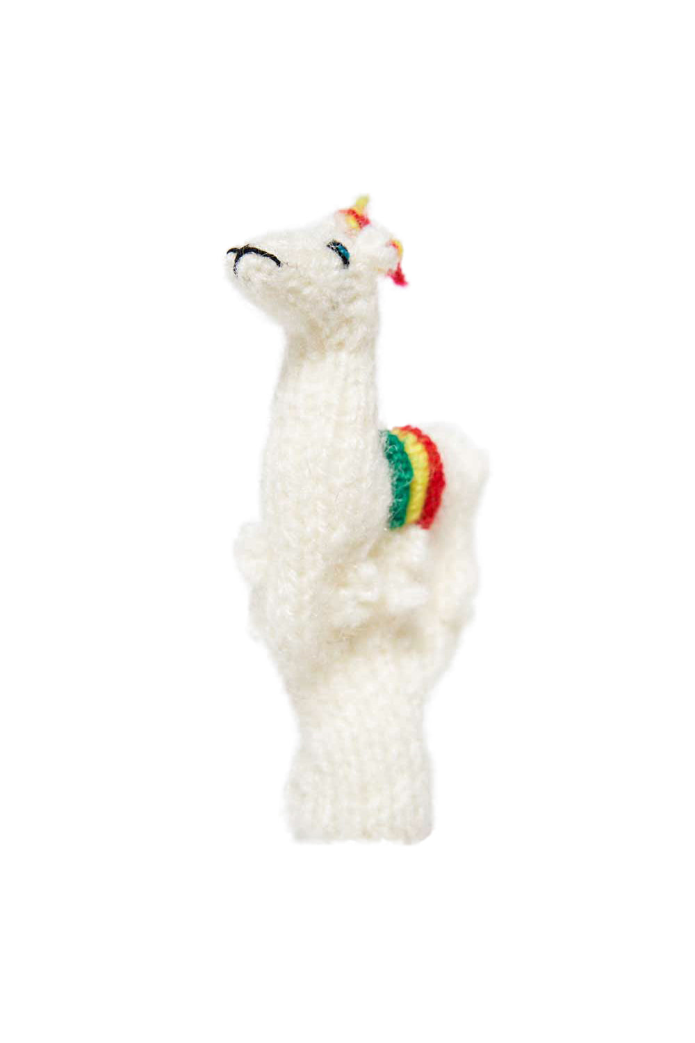 Lama Fingerpuppe-weiss