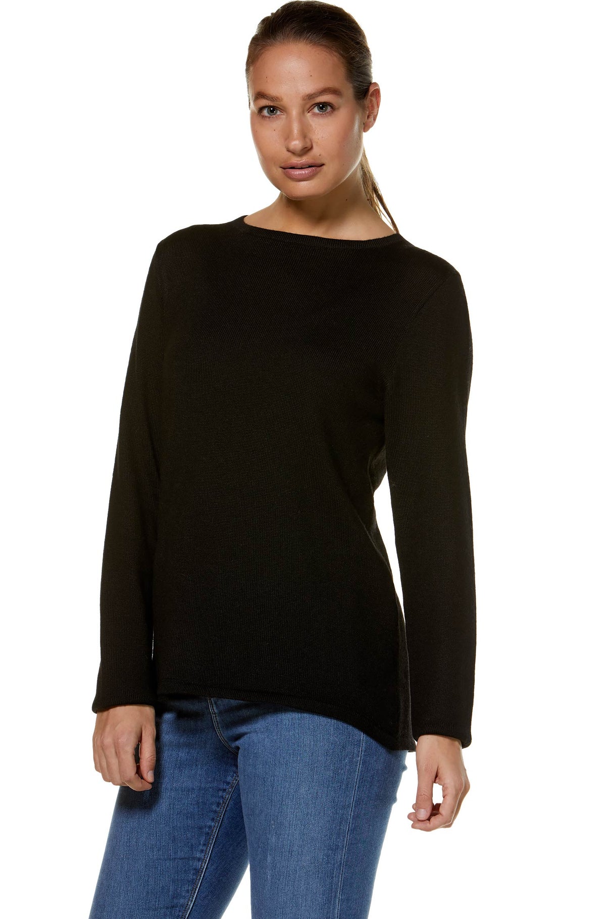 Alpaka Pullover UNI-schwarz