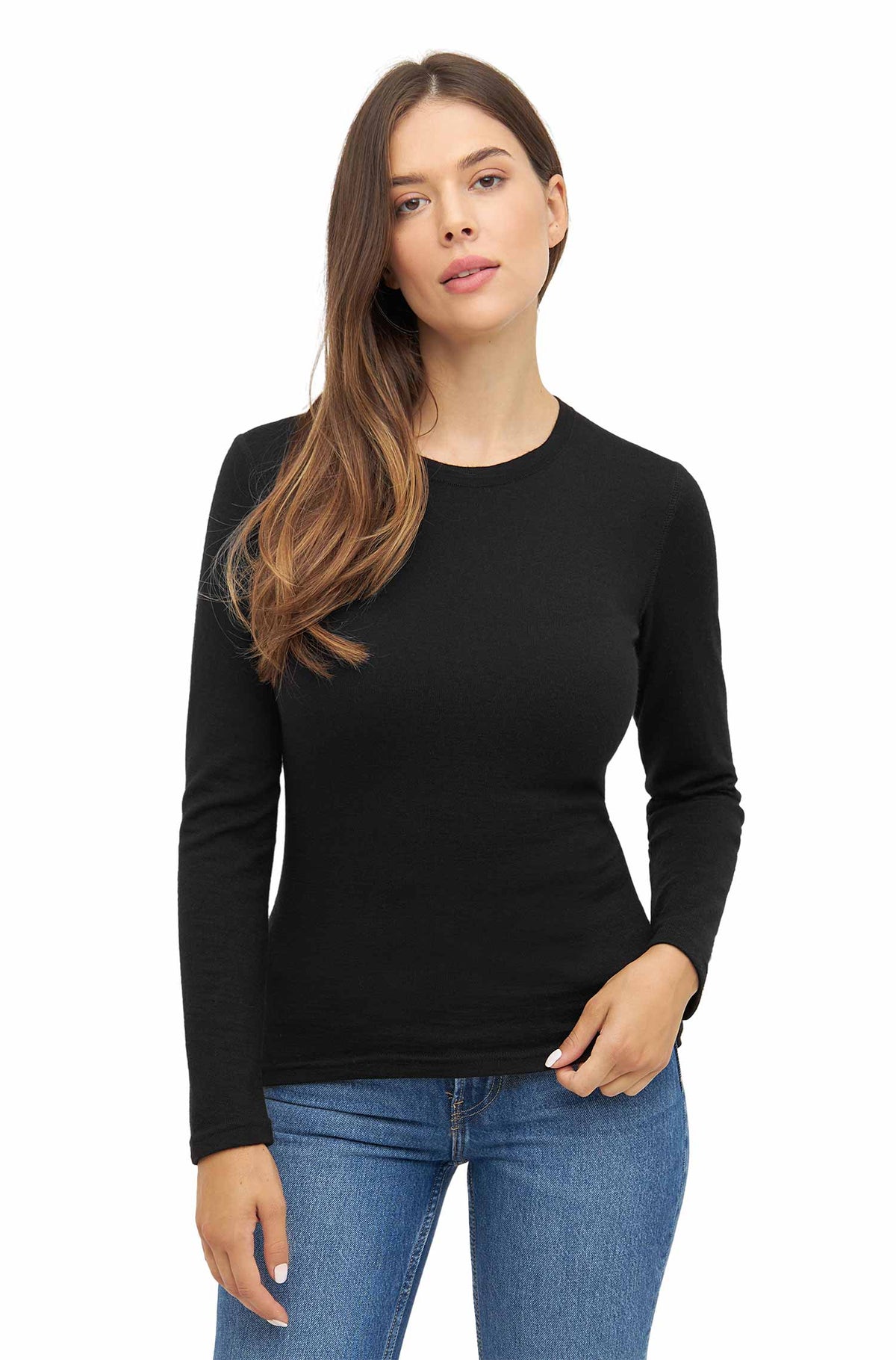 Alpaka Shirt THERMO-schwarz