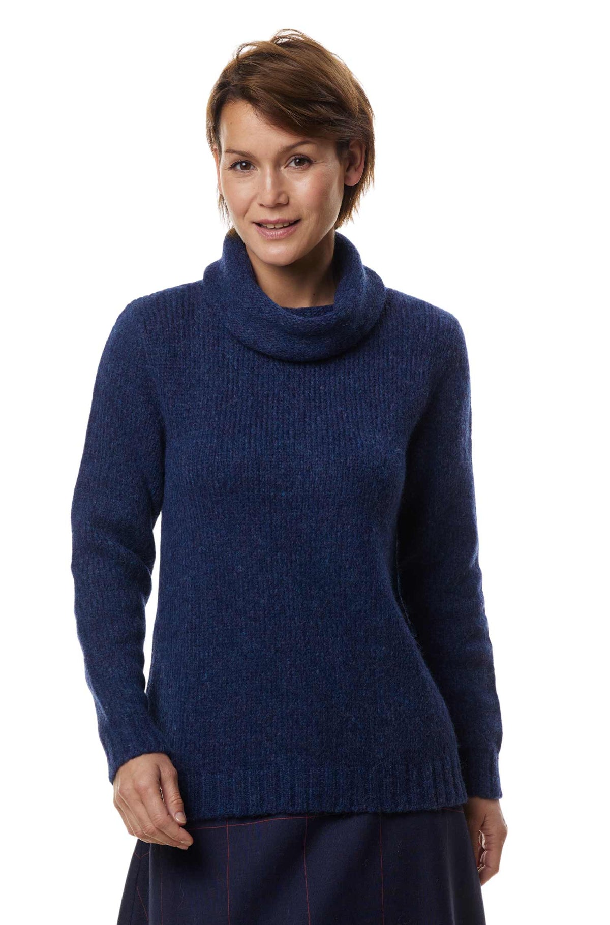 Alpaka Rollkragenpullover ASA-blau