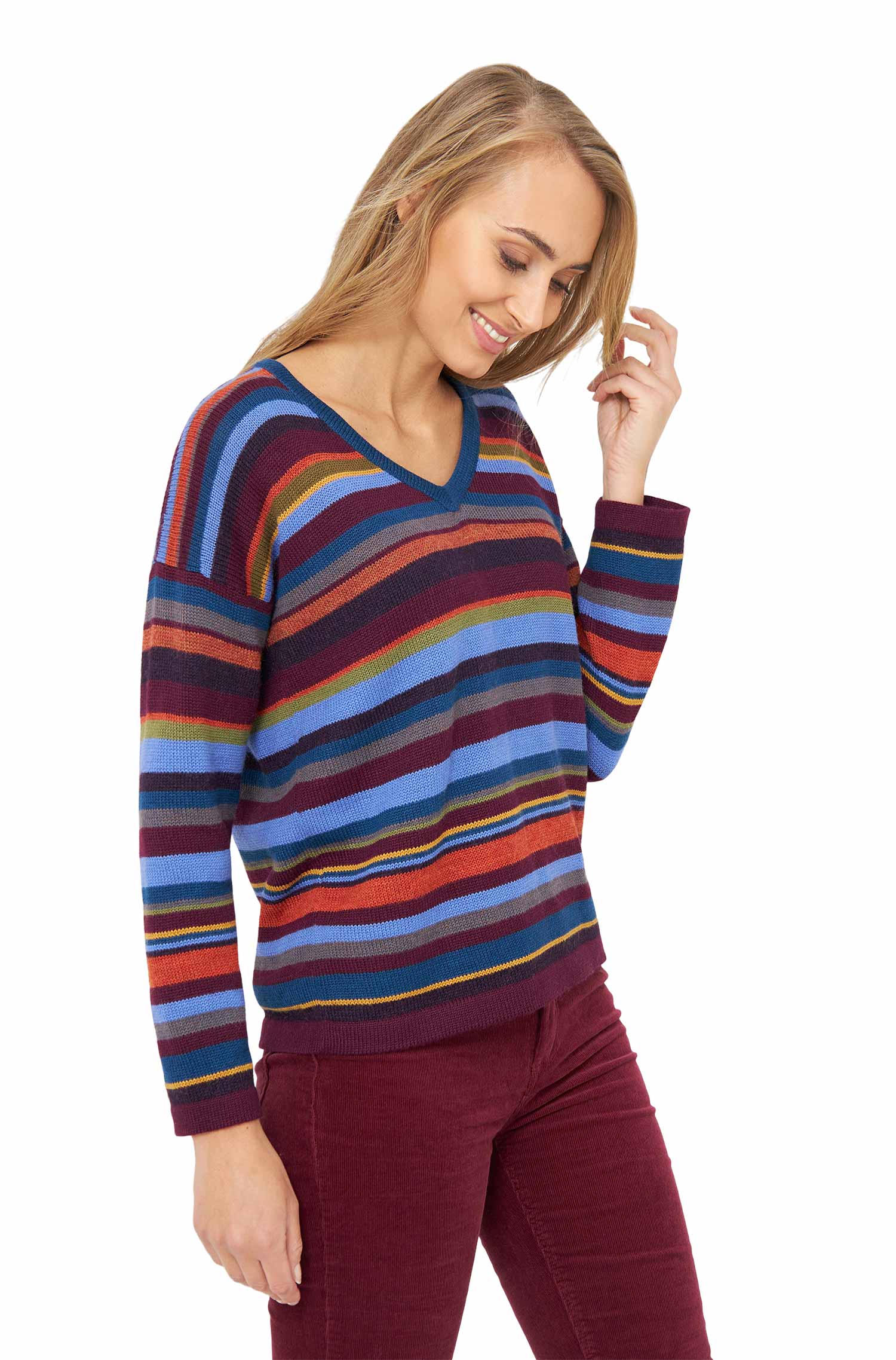 Alpaka Pullover ARCO IRIS aus 100% Baby Alpaka-arco iris