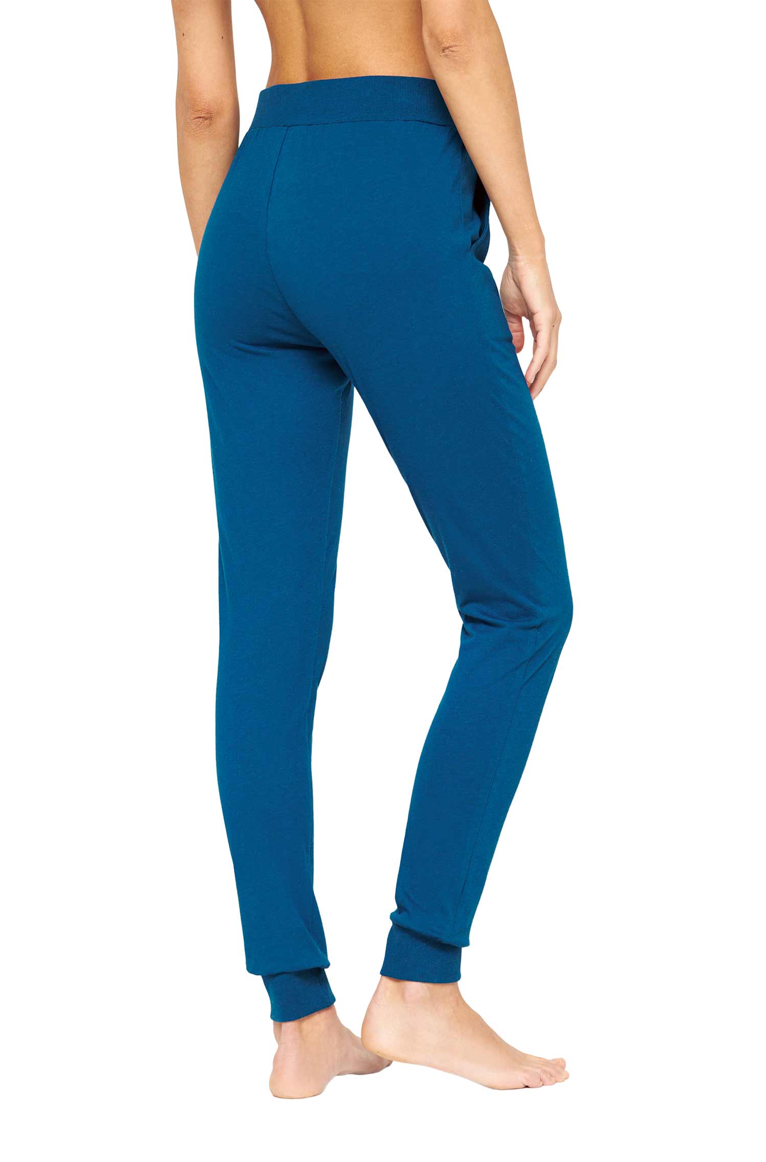 Alpaka Pyjama Damen Hose DREAMLINE aus Alpaka-Baumwoll-Mix-midnight blue