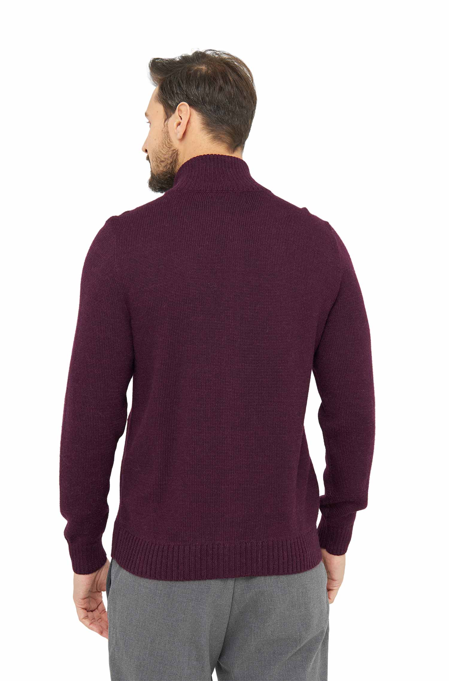 Alpaka Strickjacke RONALDO XXXL aus 100% Baby Alpaka-schwarz