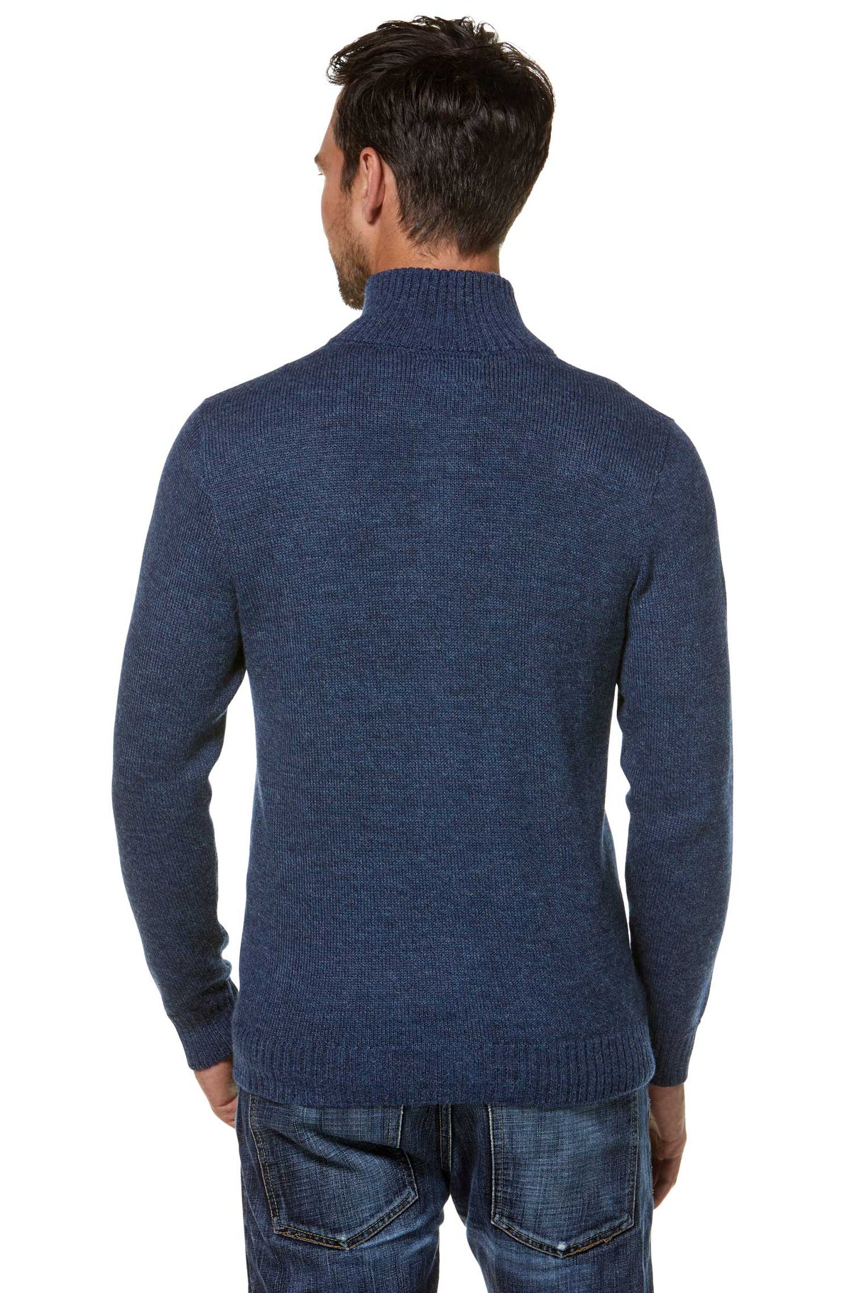 Alpaka Strickjacke RONALDO XXXL aus 100% Baby Alpaka-schwarz