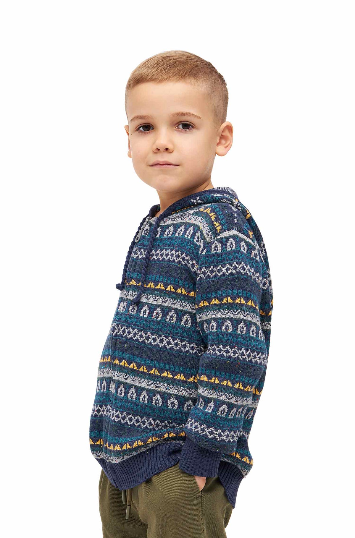 Kinder Strickjacke MONITO-blau