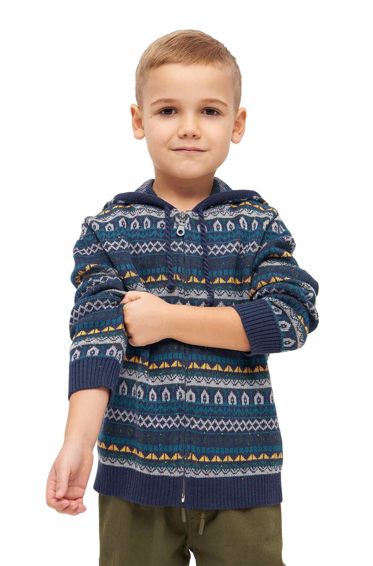 Kinder Strickjacke MONITO-blau