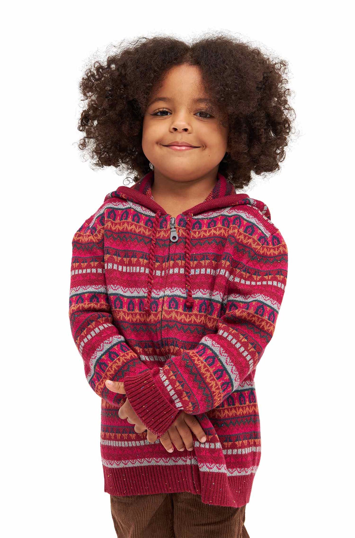 Kinder Strickjacke MONITO-rot