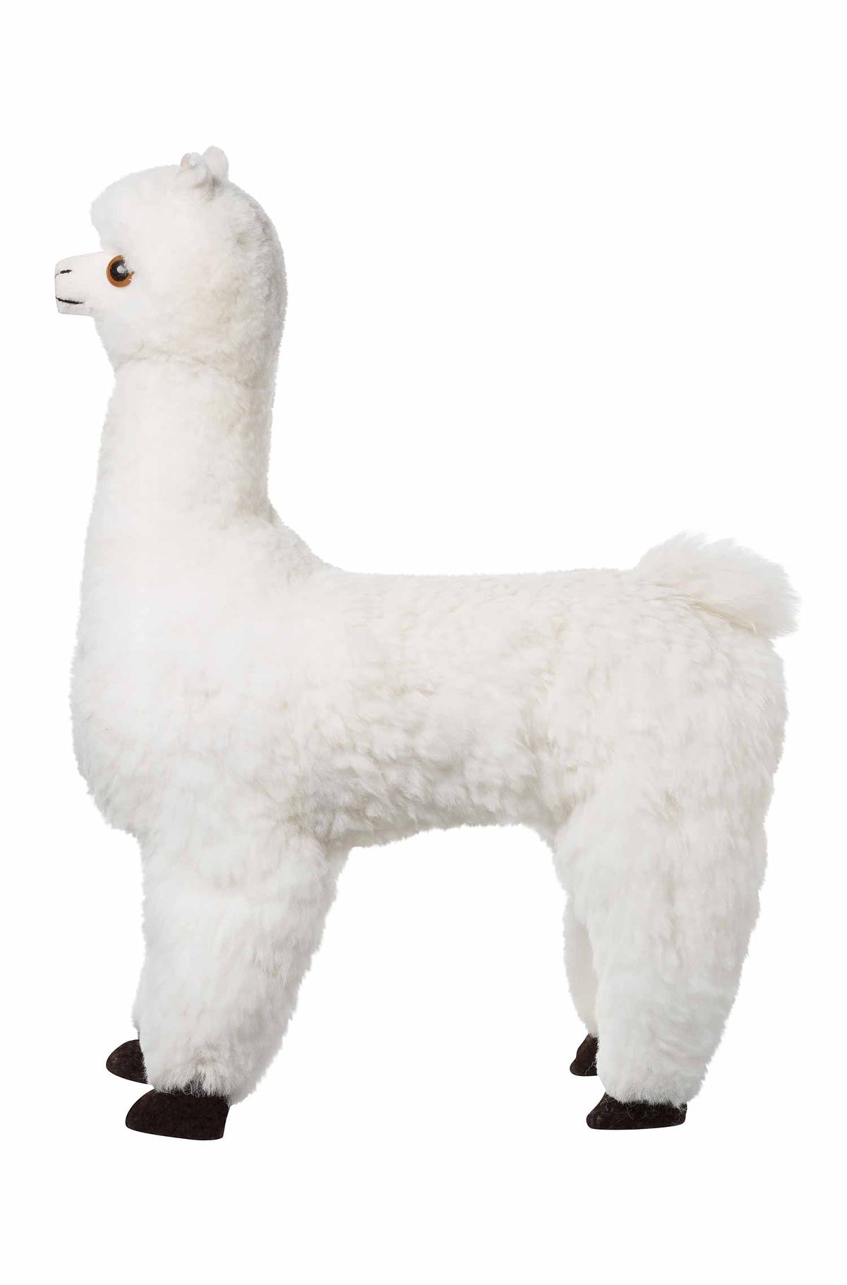 Alpaka KUSCHELIGES FELLTIER (70cm) aus Alpaka Fell-weiss
