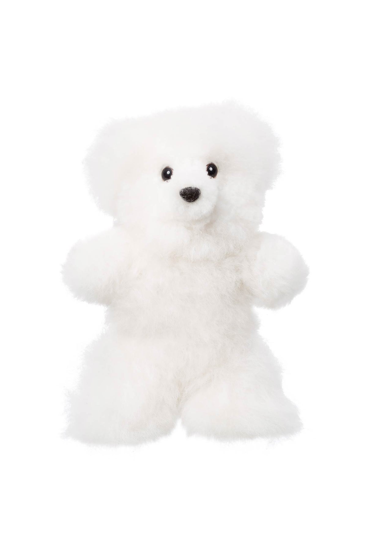 Alpaka Felltier TEDDY 15cm-weiss
