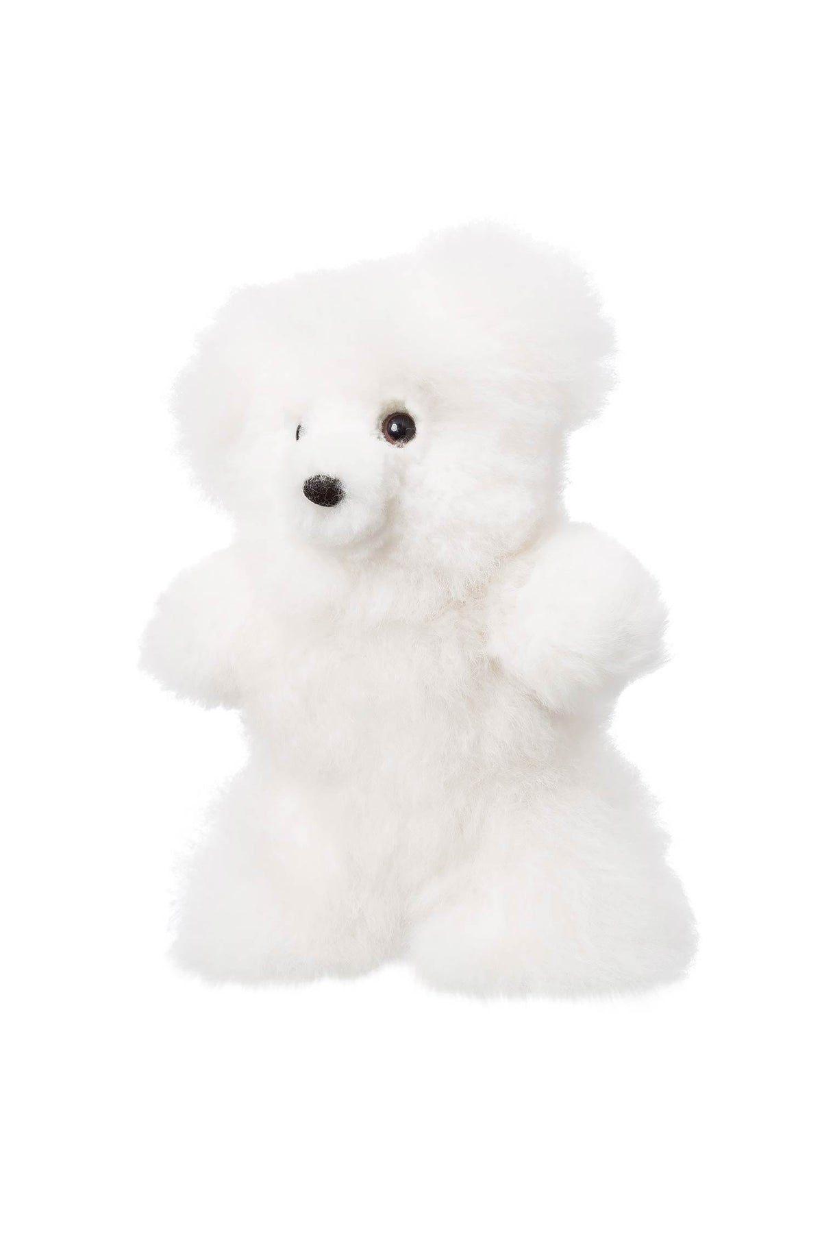 Alpaka Felltier TEDDY 15cm-weiss