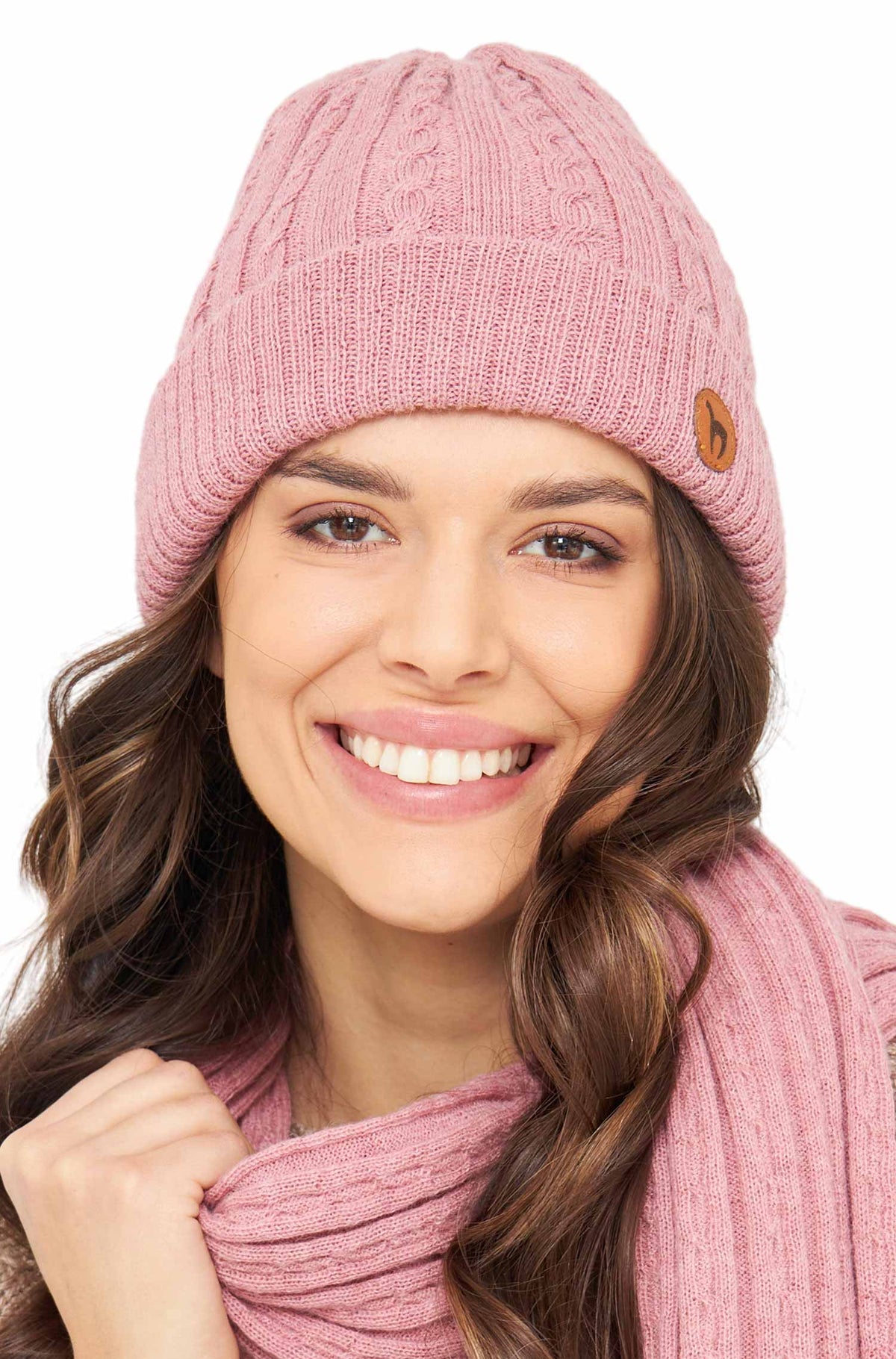 Alpaka Mütze SUAVE aus 100% Baby Alpaka-rosa