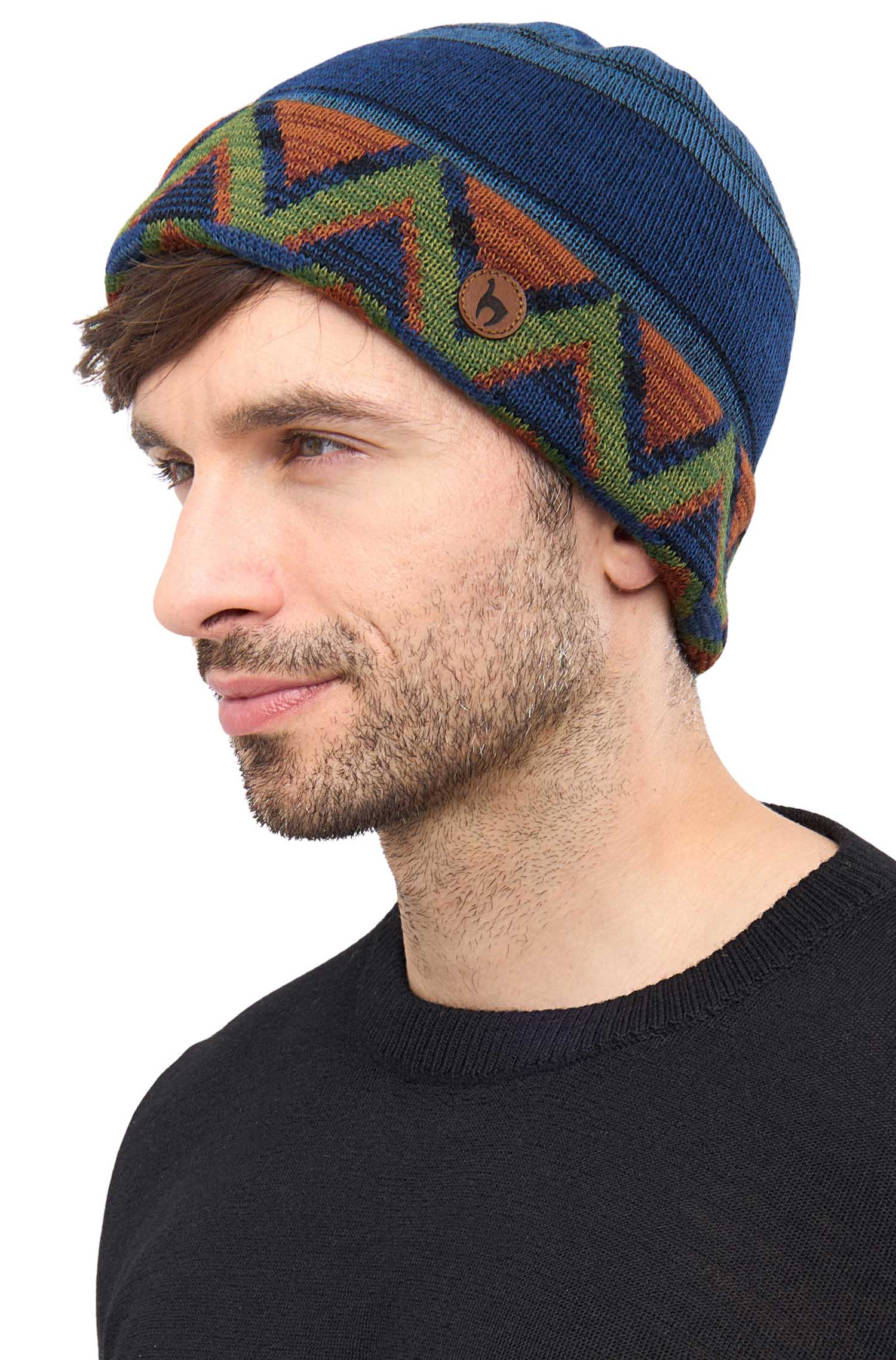 Alpaka Mütze KUYCHI aus 100% Baby Alpaka-blau