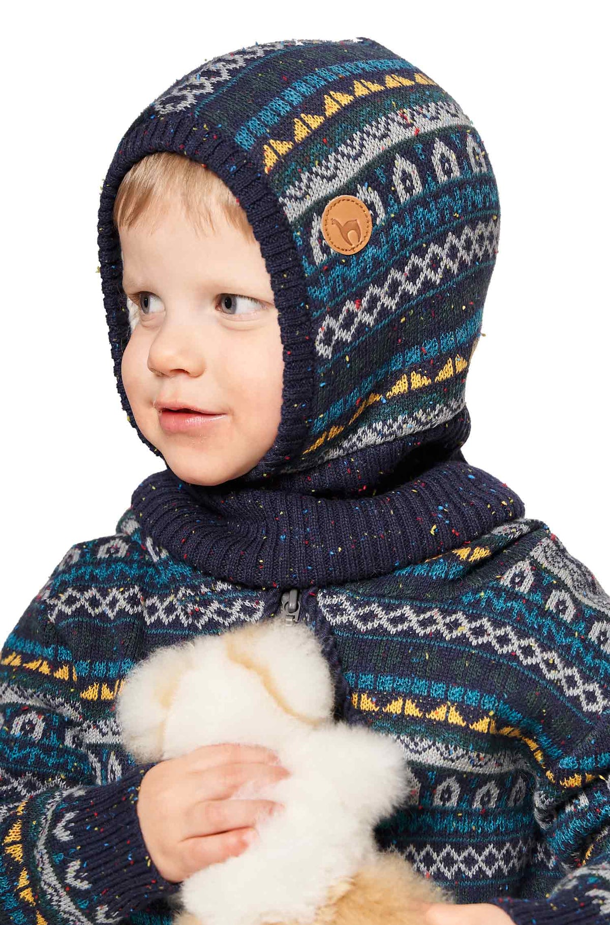 Kinder Schlupfmütze MONITO, gefüttert-blau