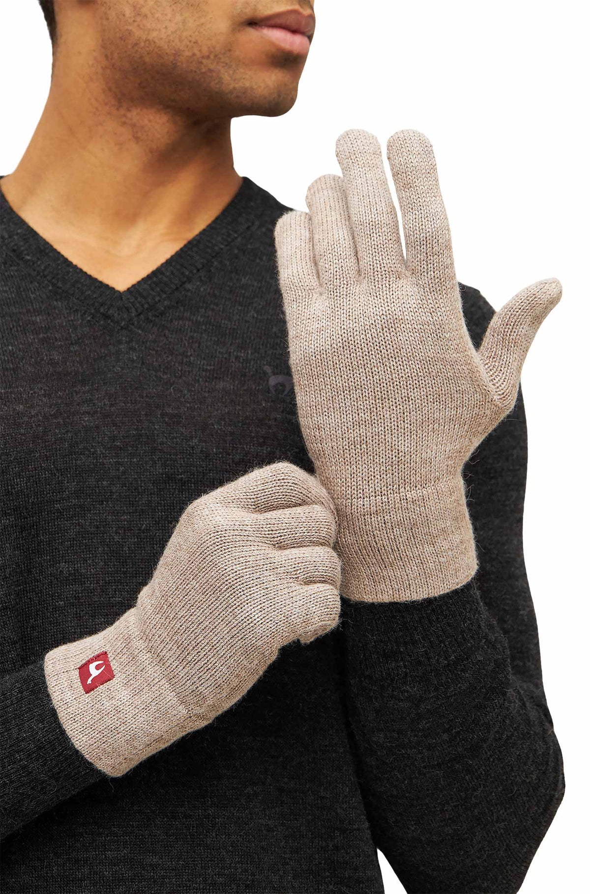 Alpaka Handschuhe UNI-sand