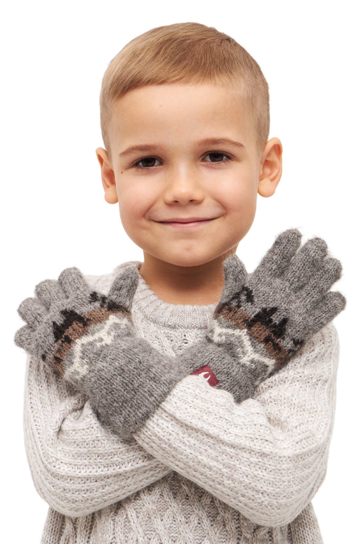 Kinder Handschuhe NATURA, wendbar | 4-12 Jahre-anthrazit