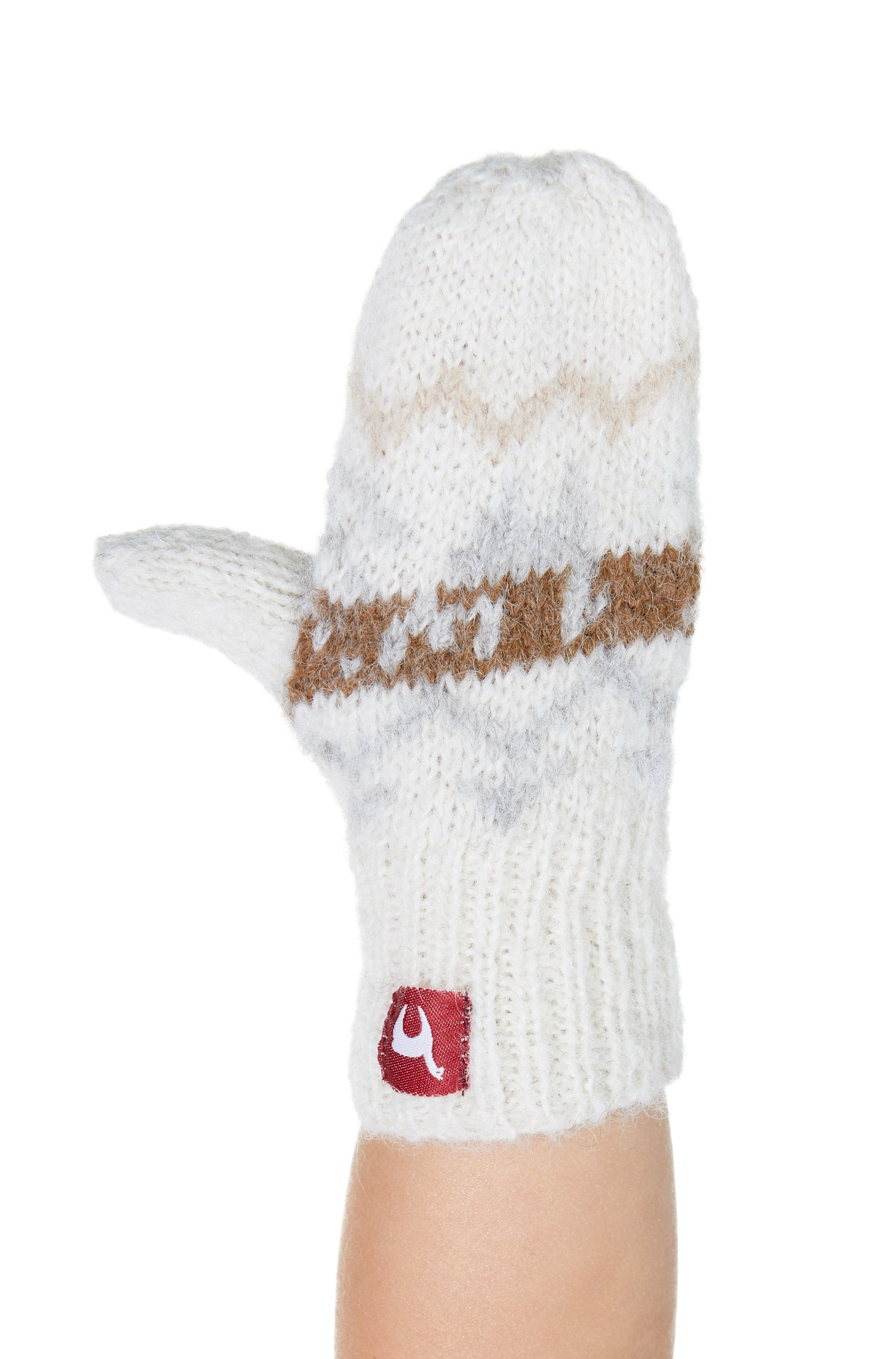 Alpaka Fausthandschuhe NATURA (Kinder 1-3 Jahre) aus 100% Alpaka Superfine-weiss