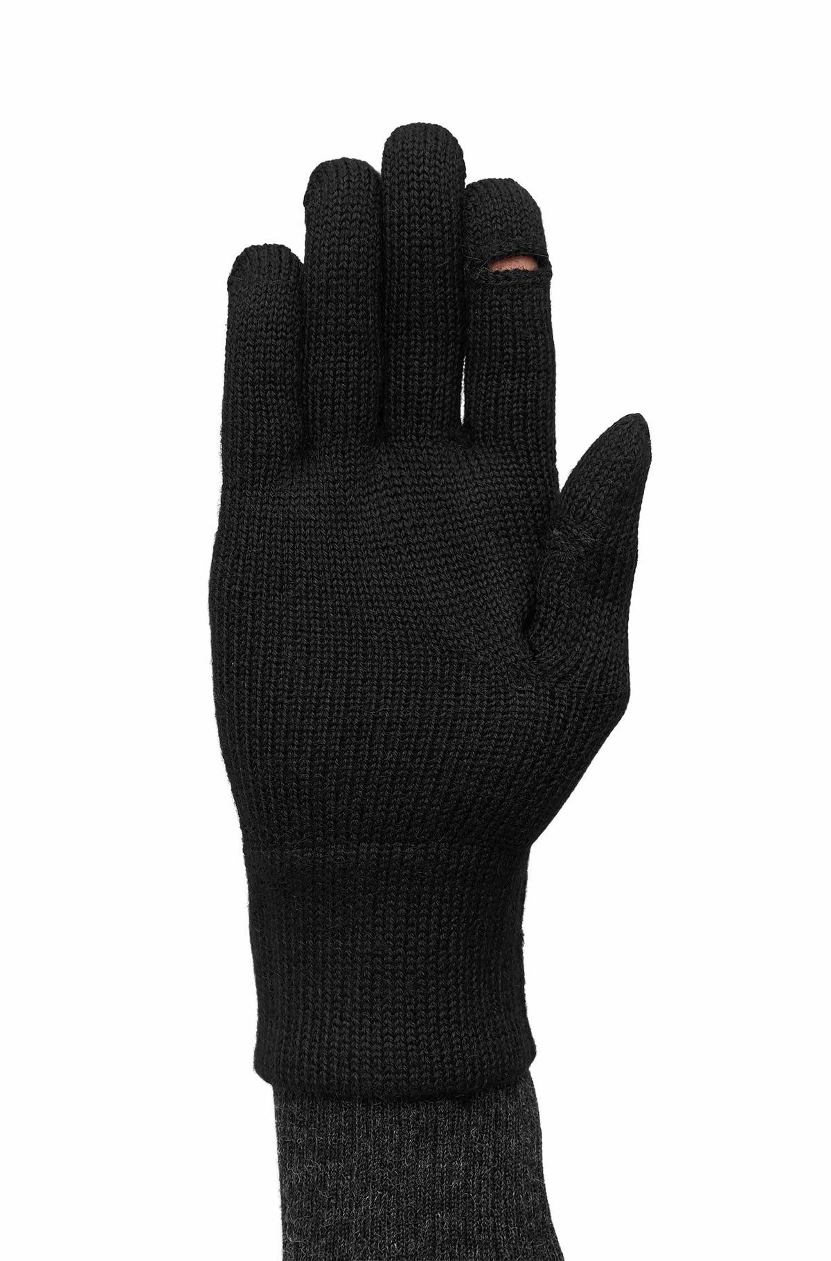 Alpaka Handschuhe TOUCH-schwarz