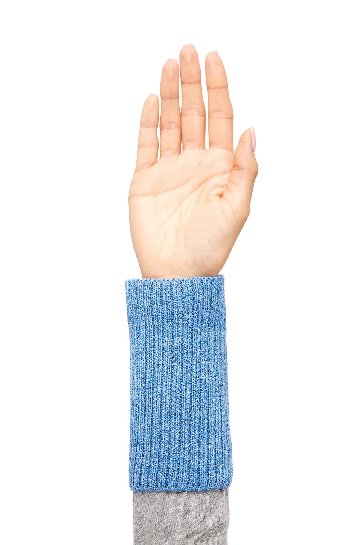 Alpaka Pulswärmer RIPP aus 100% Baby Alpaka-sky blue