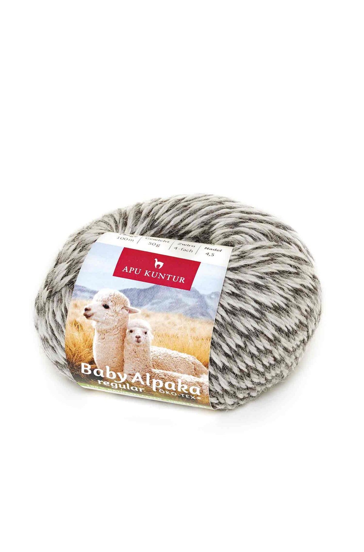 Baby Alpaka Wolle PURE | 50g-grau meliert