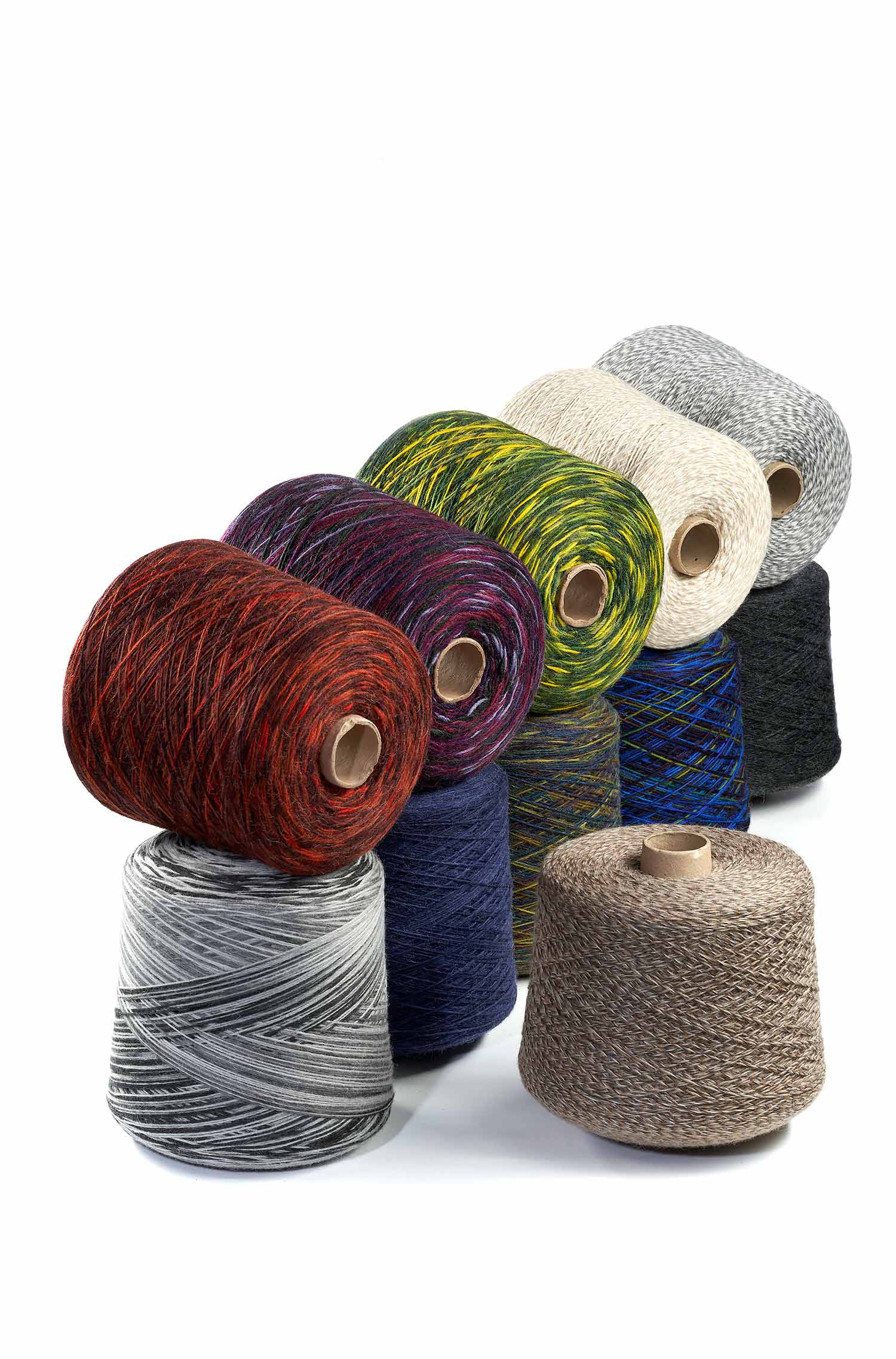Alpaka Sockengarn MULTICOLOR | 1kg Kone-braungrau meliert