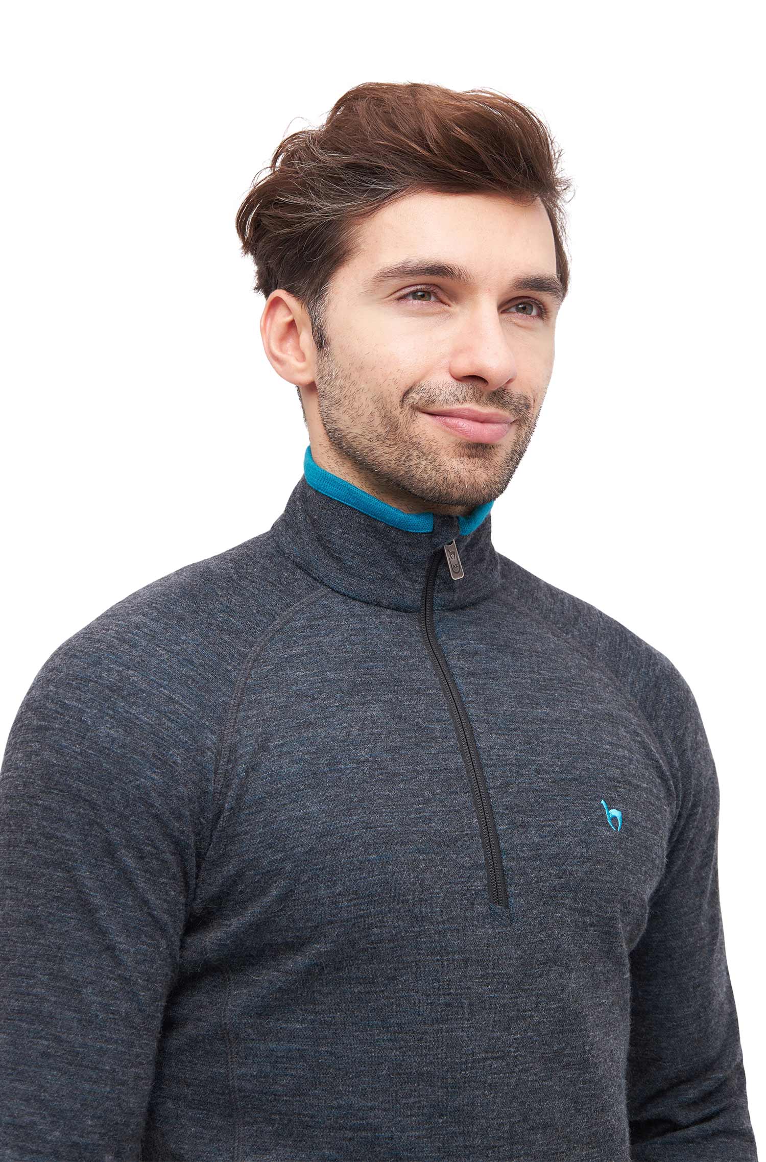 Alpaka Trekking Pullover THERMO-anthrazit